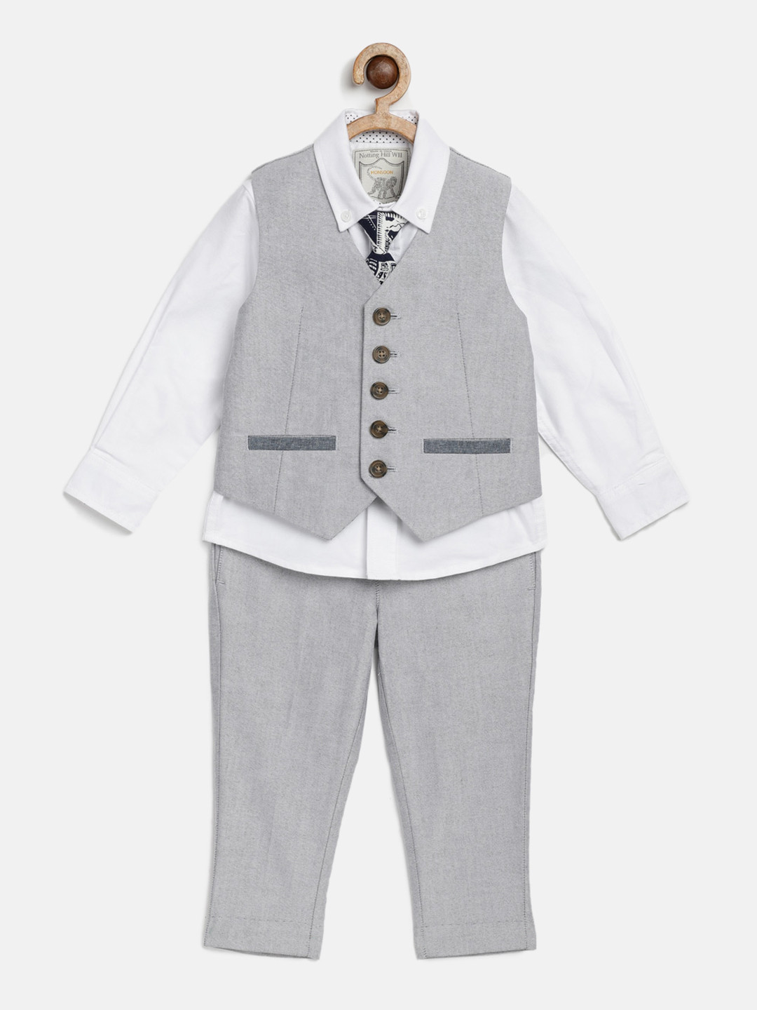 Buy MONSOON CHILDREN Boys Grey & White Clothing Set Clothing Set for
