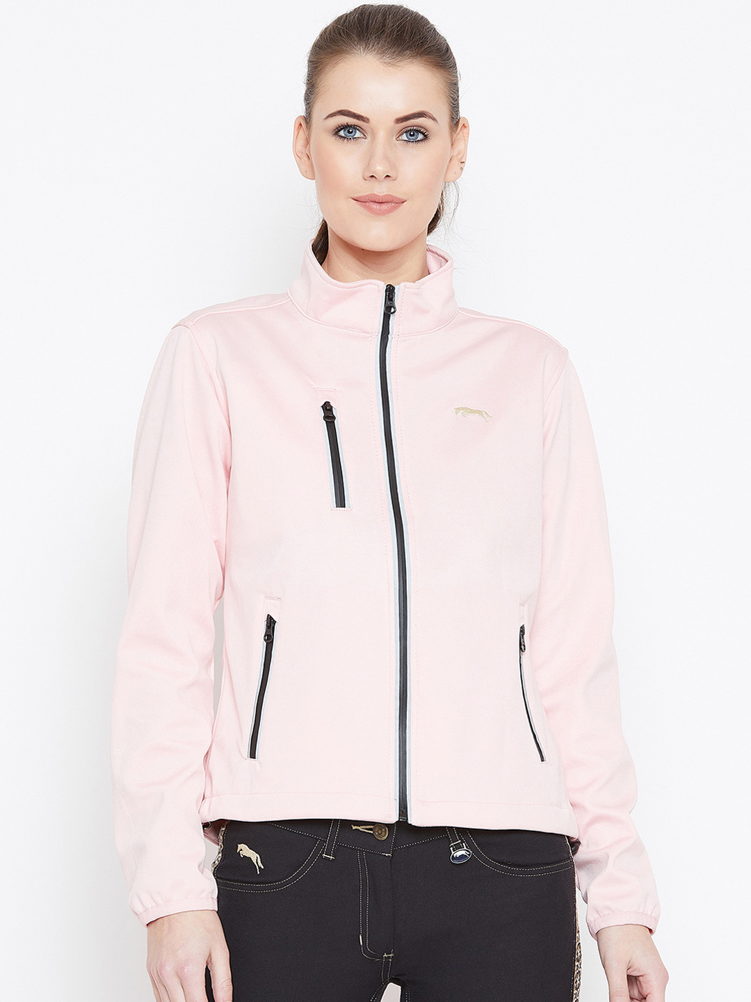 Buy JUMP USA Women Pink Solid Lightweight Sporty Jacket Jackets for Women 8641873 Myntra