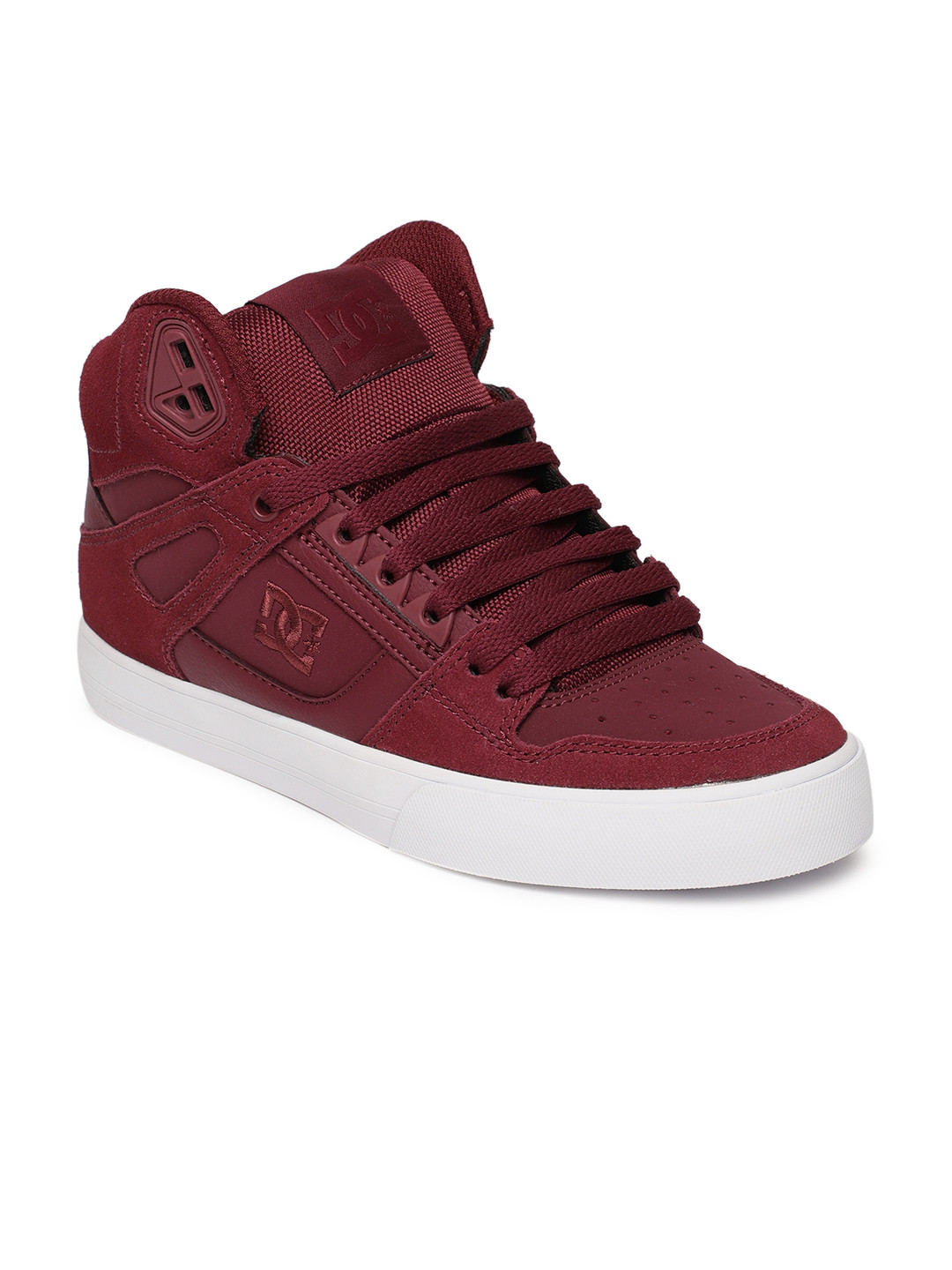 burgundy dc shoes