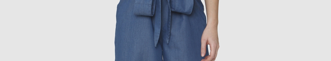 Buy Vero Moda Blue Solid Culotte Jumpsuit - Jumpsuit for Women 8650473 ...