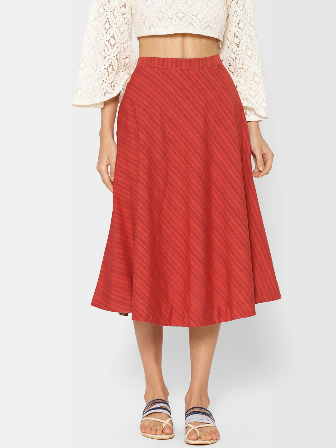 Red Striped Midi main image 0