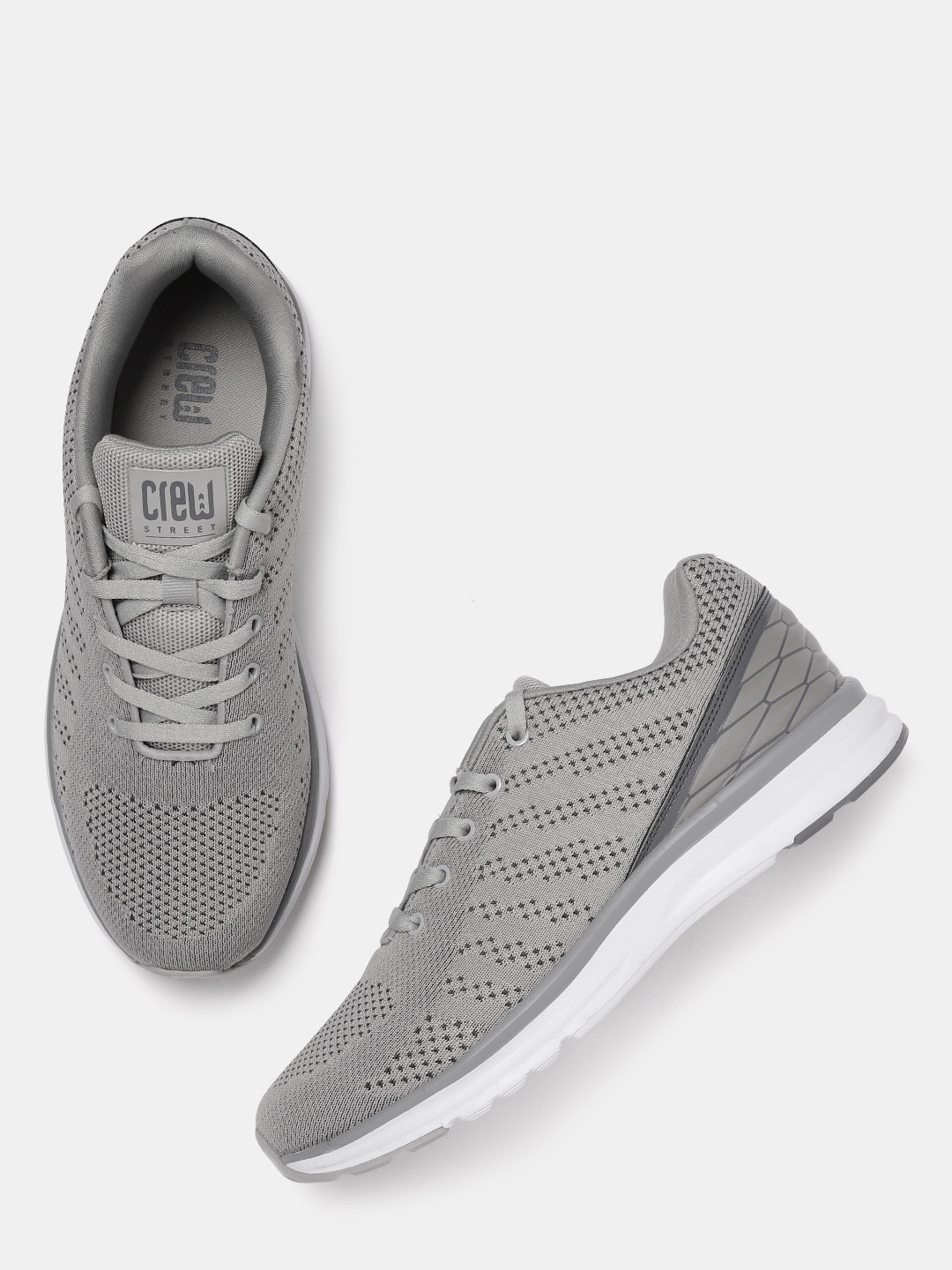 Buy Crew STREET Men Grey Running Shoes Sports Shoes for
