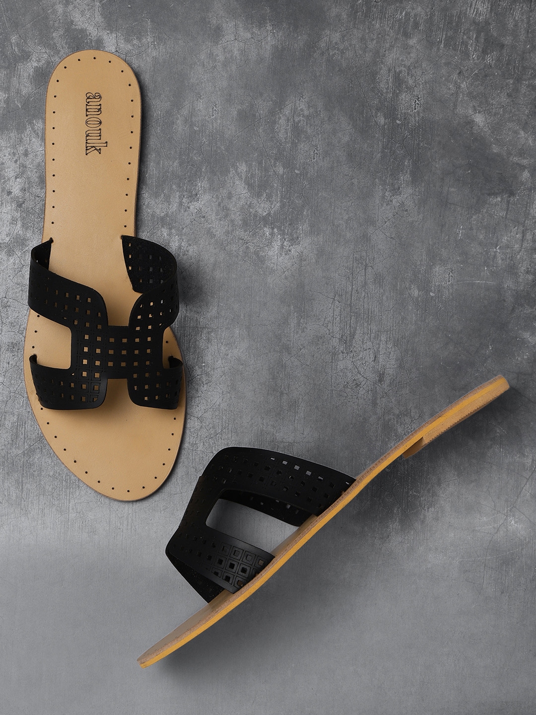 anouk open toe flats