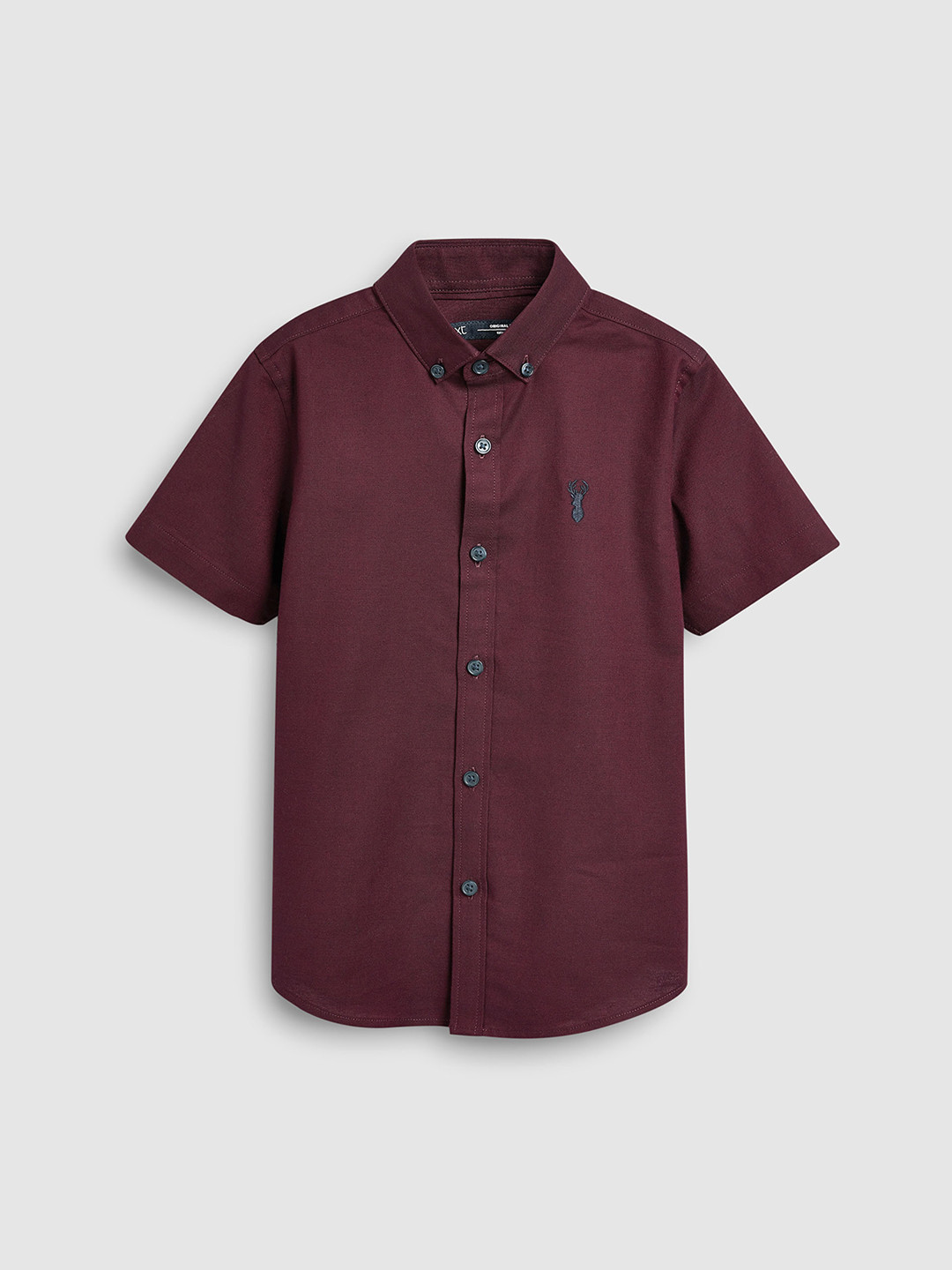 Buy Next Boys Burgundy Regular Fit Solid Casual Shirt Shirts for Boys