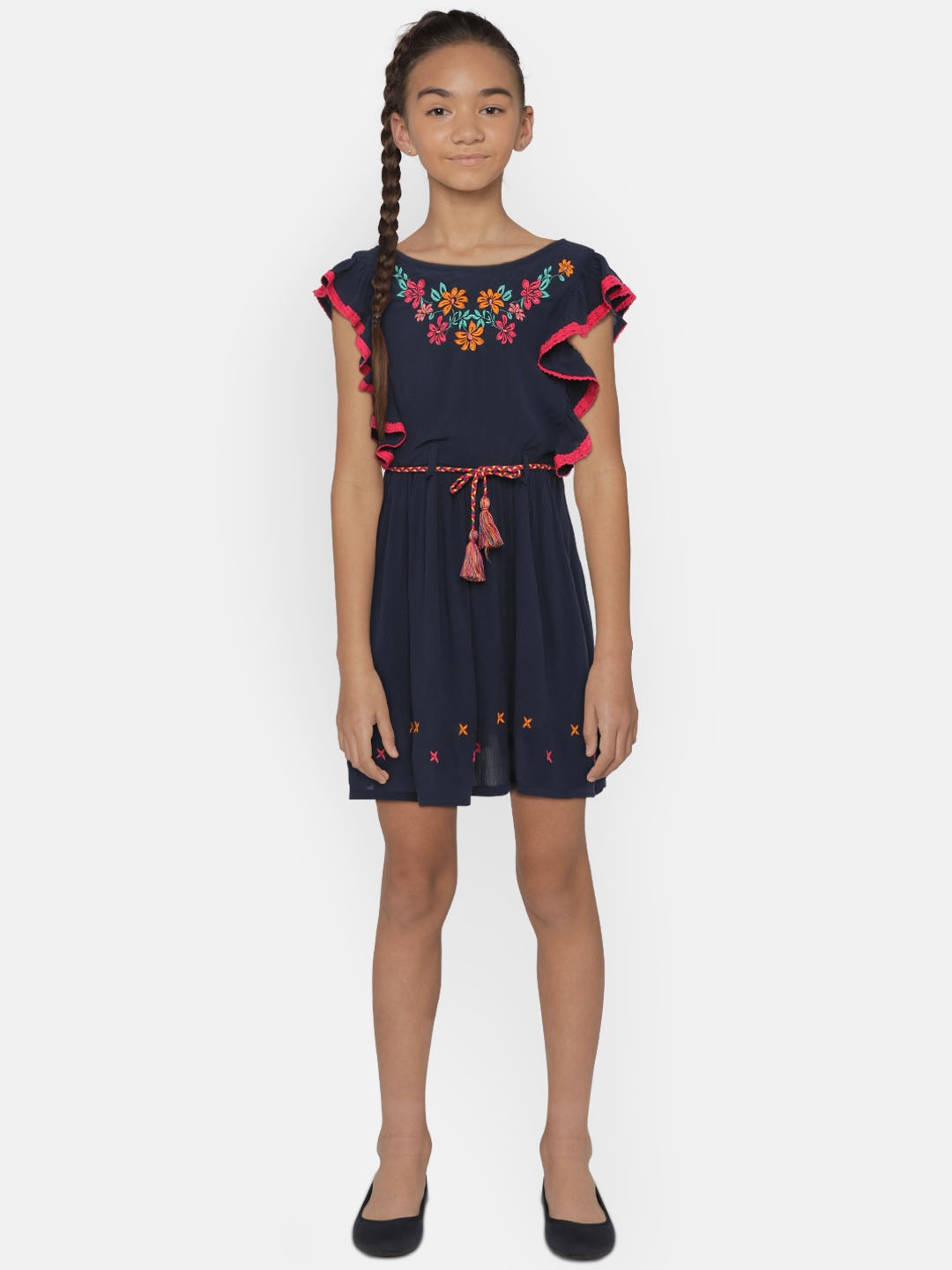 buy-under-fourteen-only-dresses-for-girls-8673949-myntra