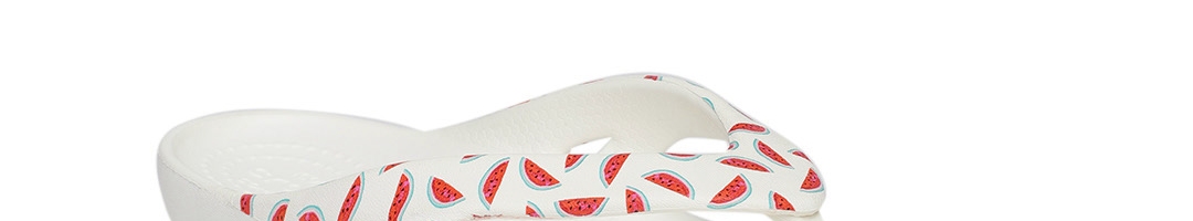 Buy Crocs Women Red & White Printed Thong Flip Flops - Flip Flops for ...