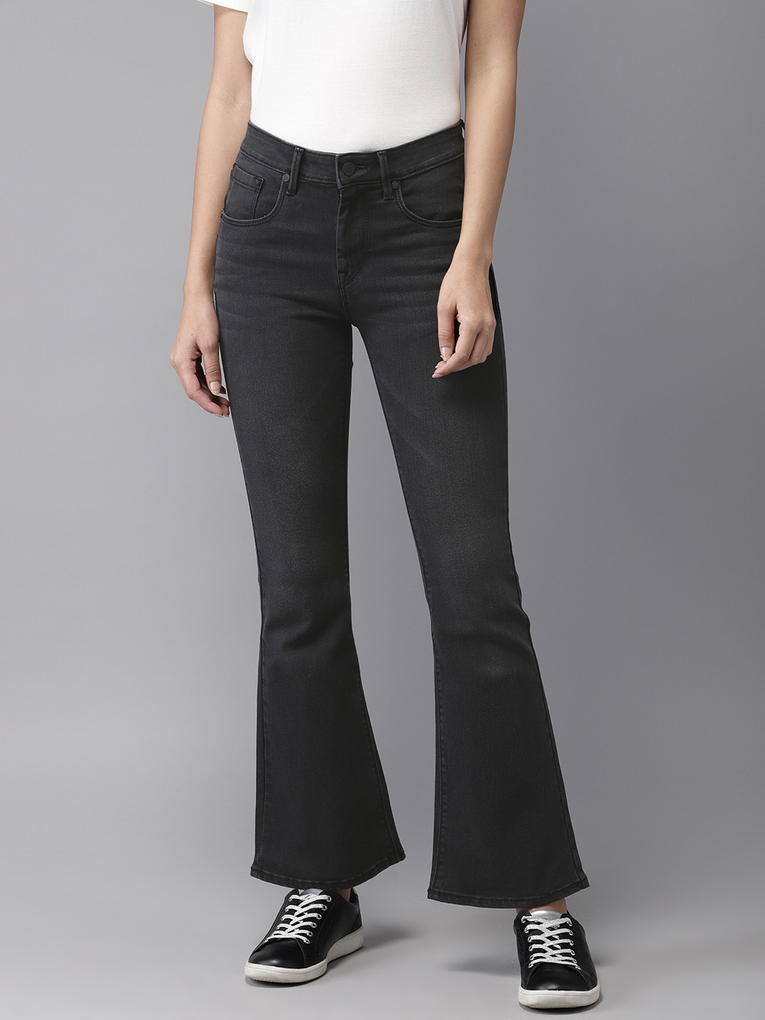black flared jeans for women