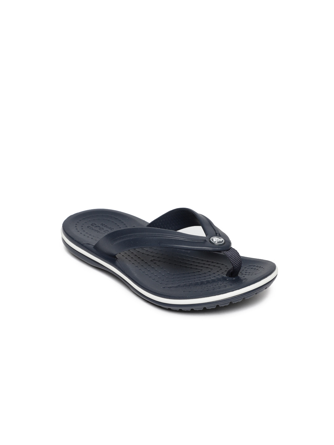 Buy Crocs Kids Navy Blue Solid Crocband Thong Flip Flops - Flip Flops for Unisex Kids 8696487 