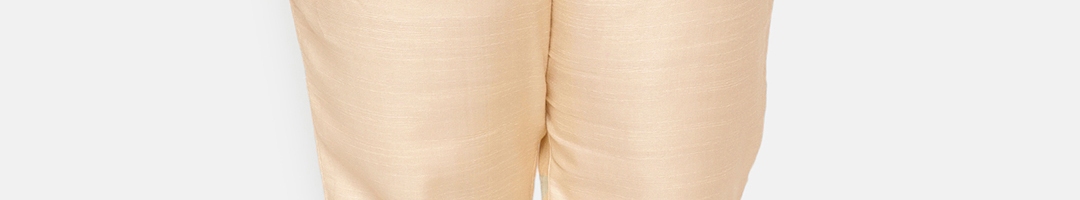 Buy ALL Plus Size Women Cream Coloured Slim Fit Solid Regular Trousers - Trousers for Women 