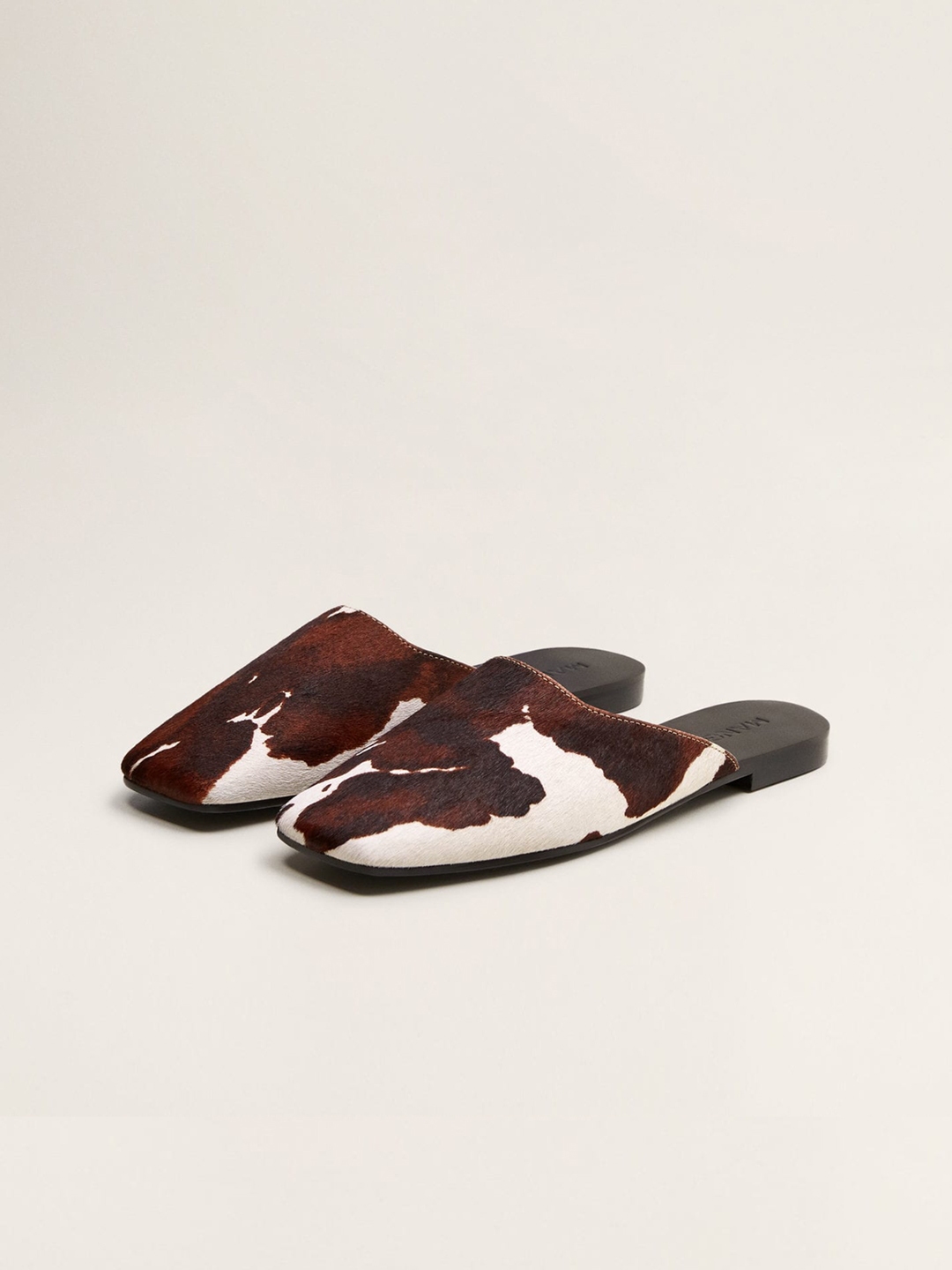 mango leather flats