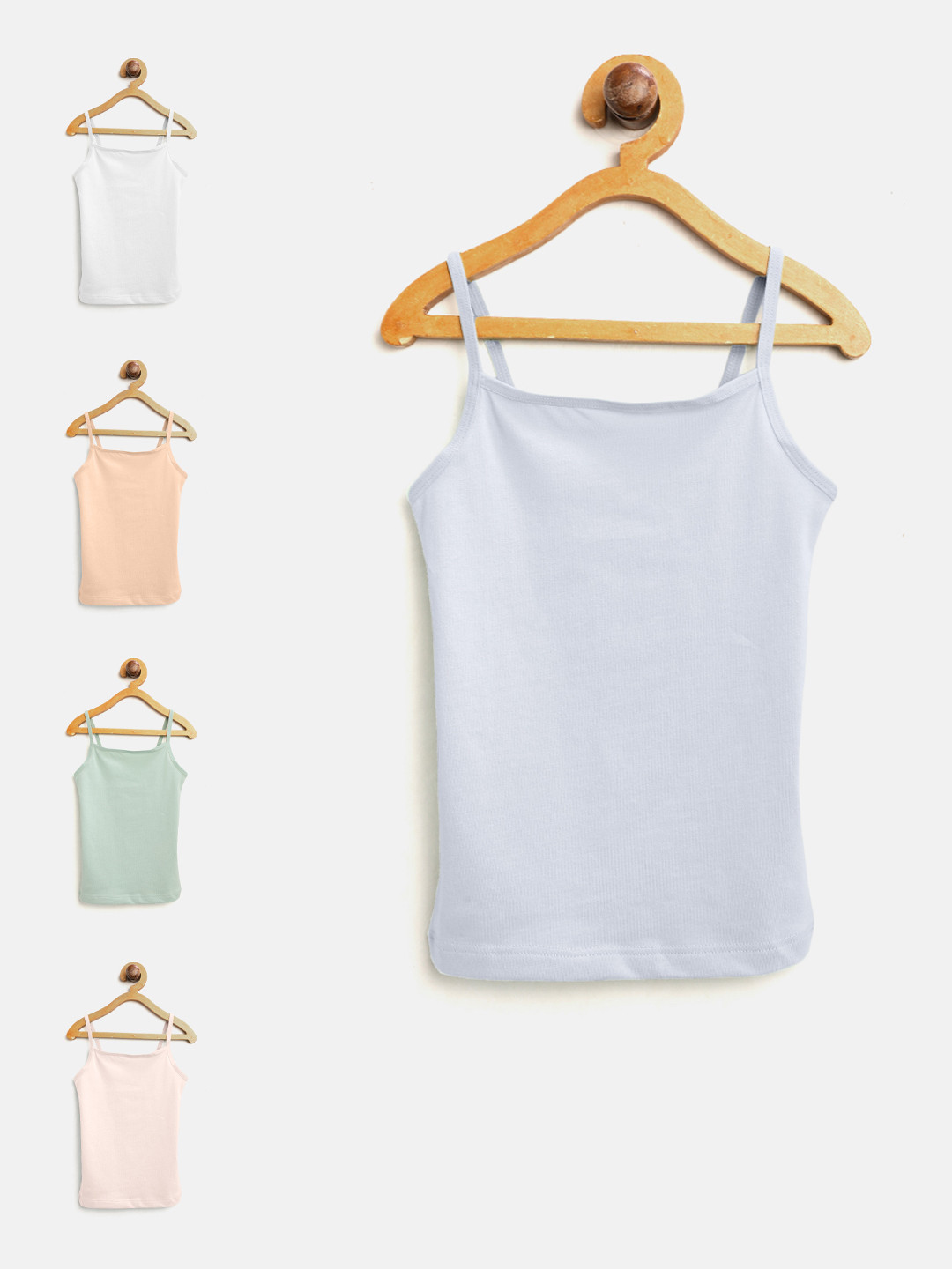 Buy Marks & Spencer Girls Pack Of 5 Solid Camisoles T717023VPINK