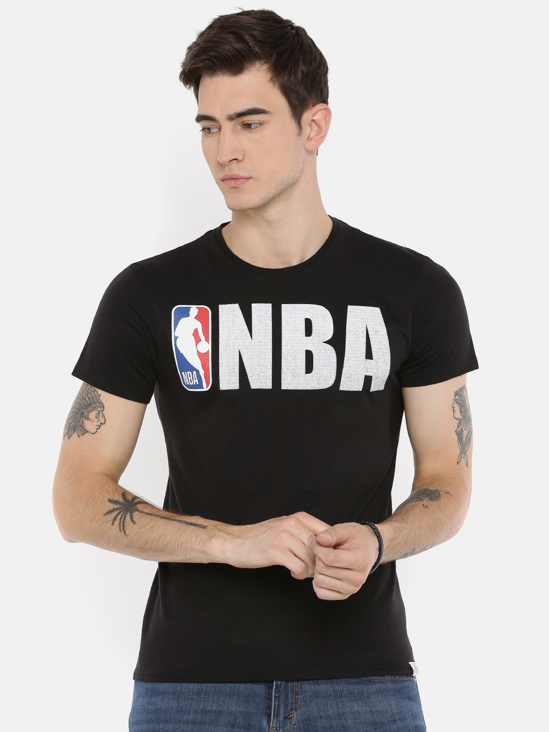 Buy Nba Men Black Printed T Shirt Tshirts For Men 8721205 Myntra 0103