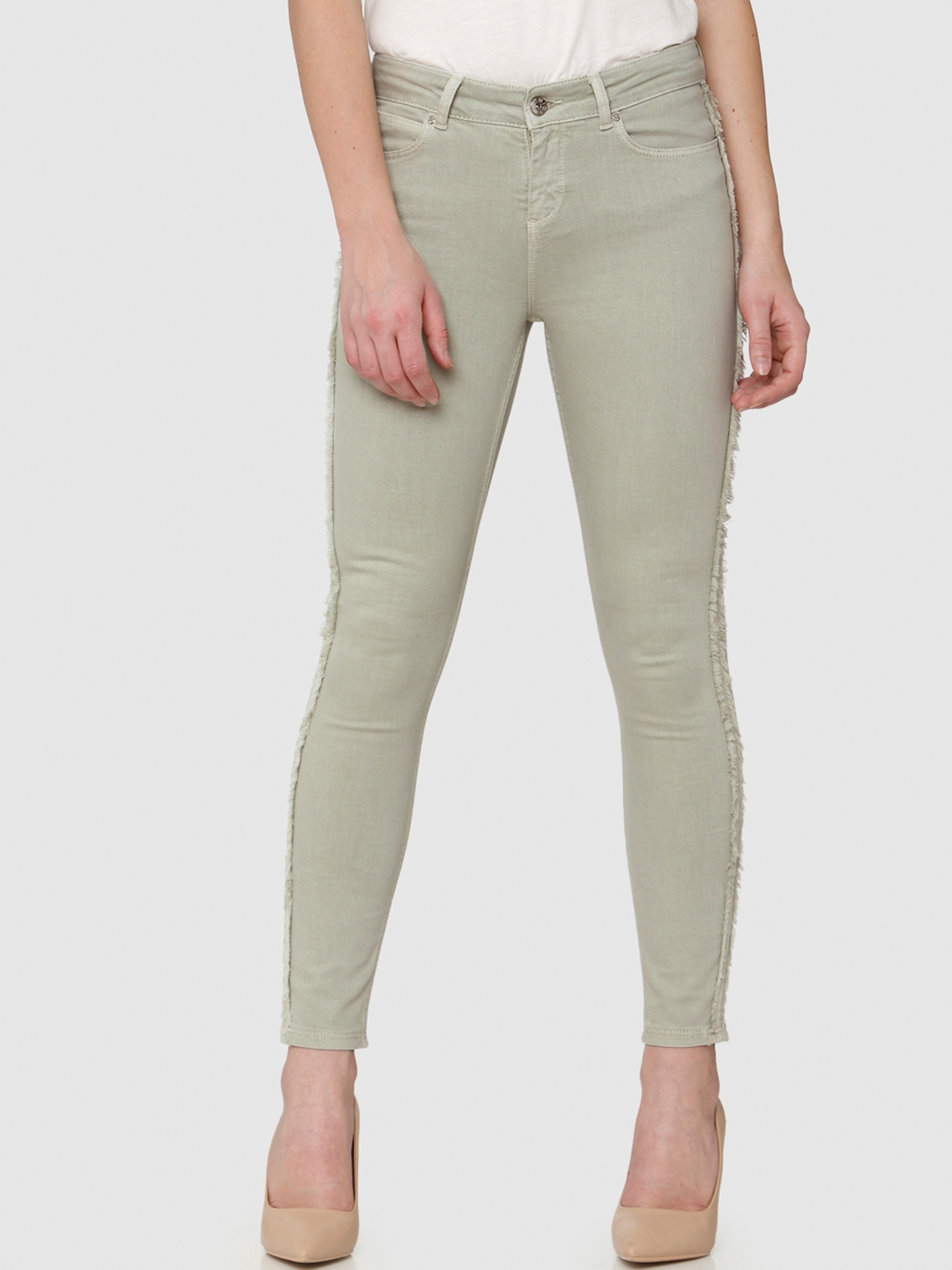 vero moda coated jeans
