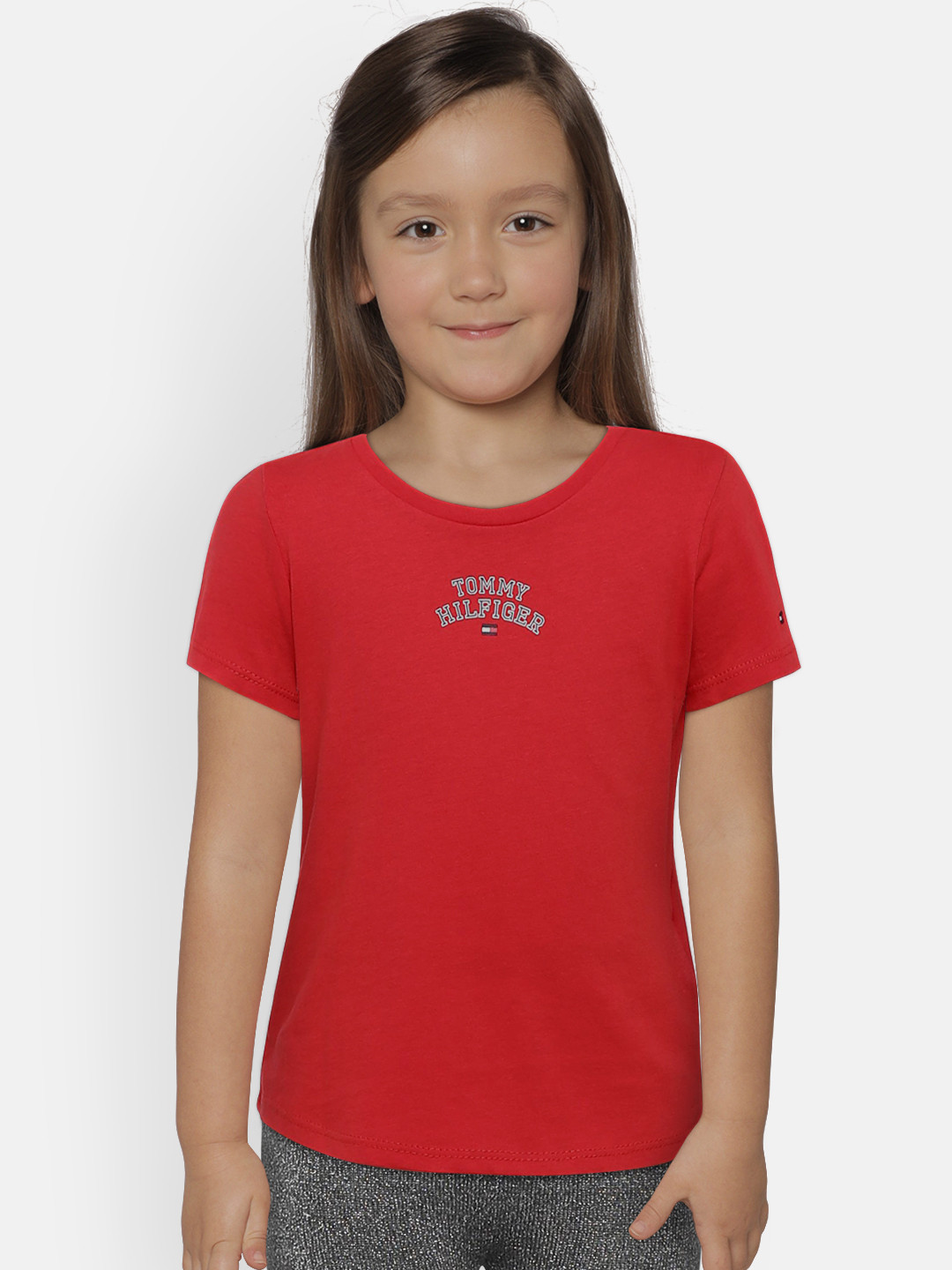 Buy Tommy Hilfiger Girls Red Printed T Shirt Tshirts for Girls