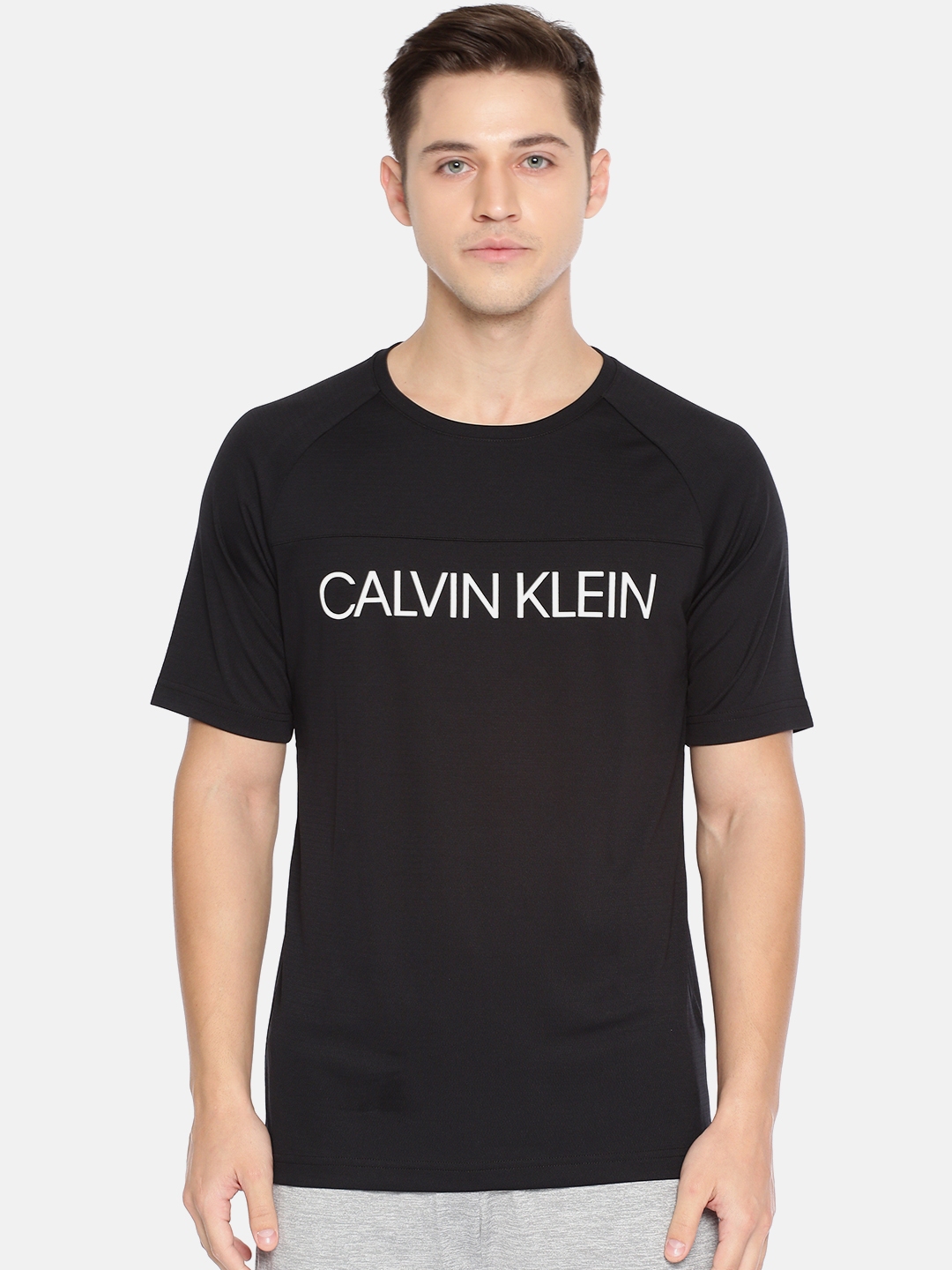 black and yellow calvin klein t shirt
