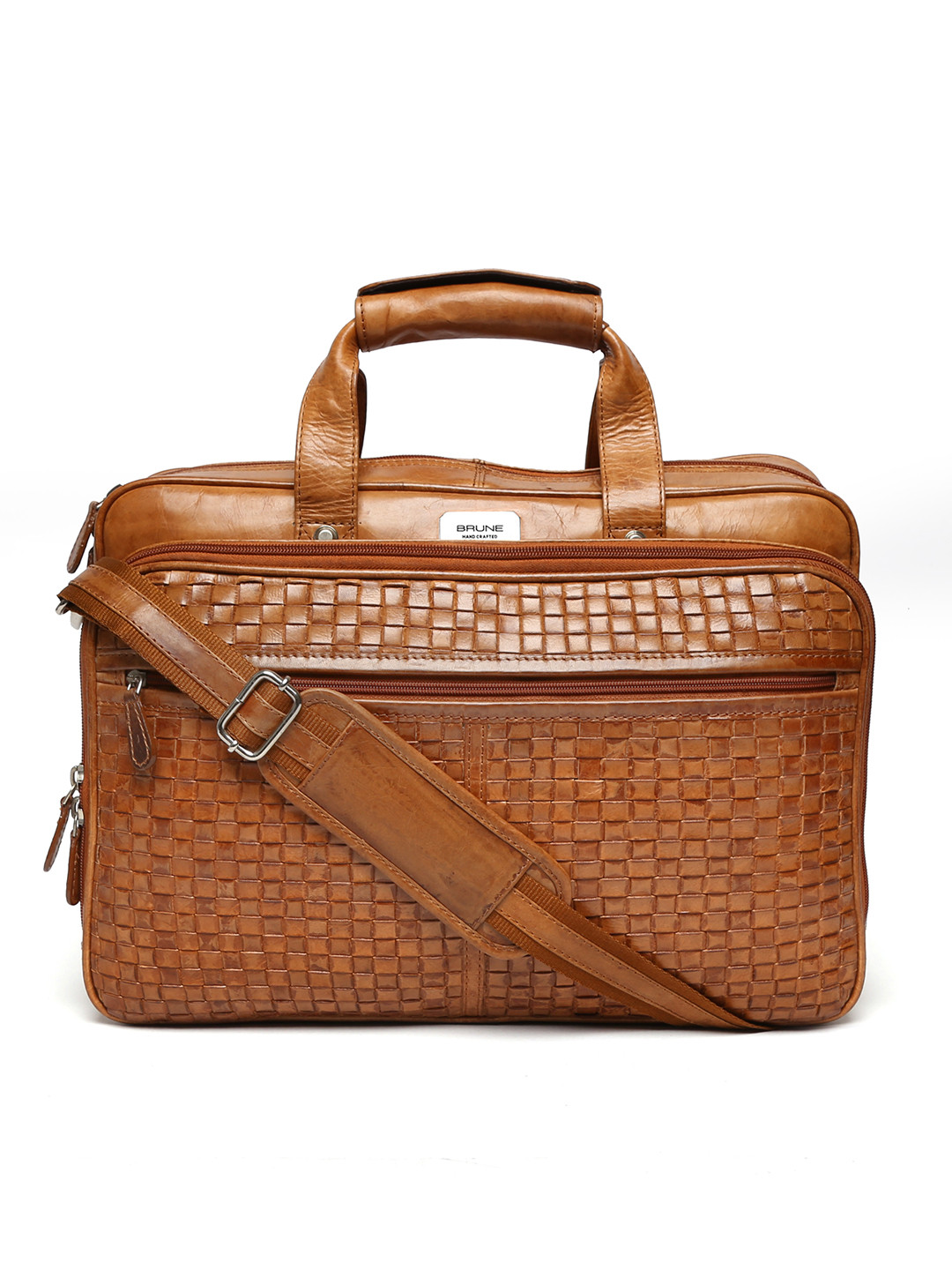 Buy BRUNE Unisex Brown Leather Laptop Bag Laptop Bag for Unisex 874601 Myntra