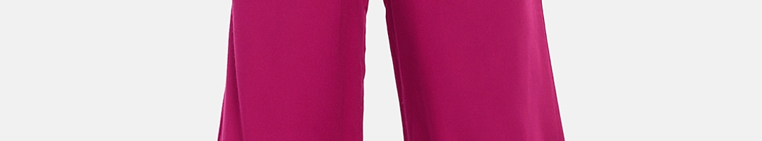 Buy Ethnicity Women Pink Solid Flared Palazzos - Palazzos for Women ...