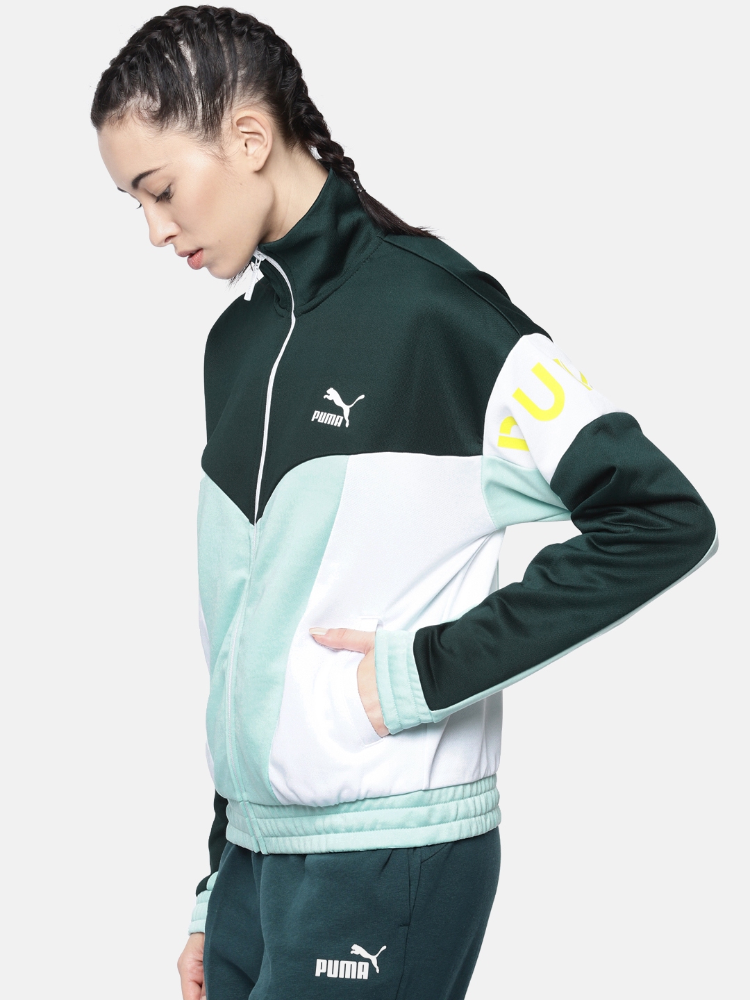 green puma sweatsuit