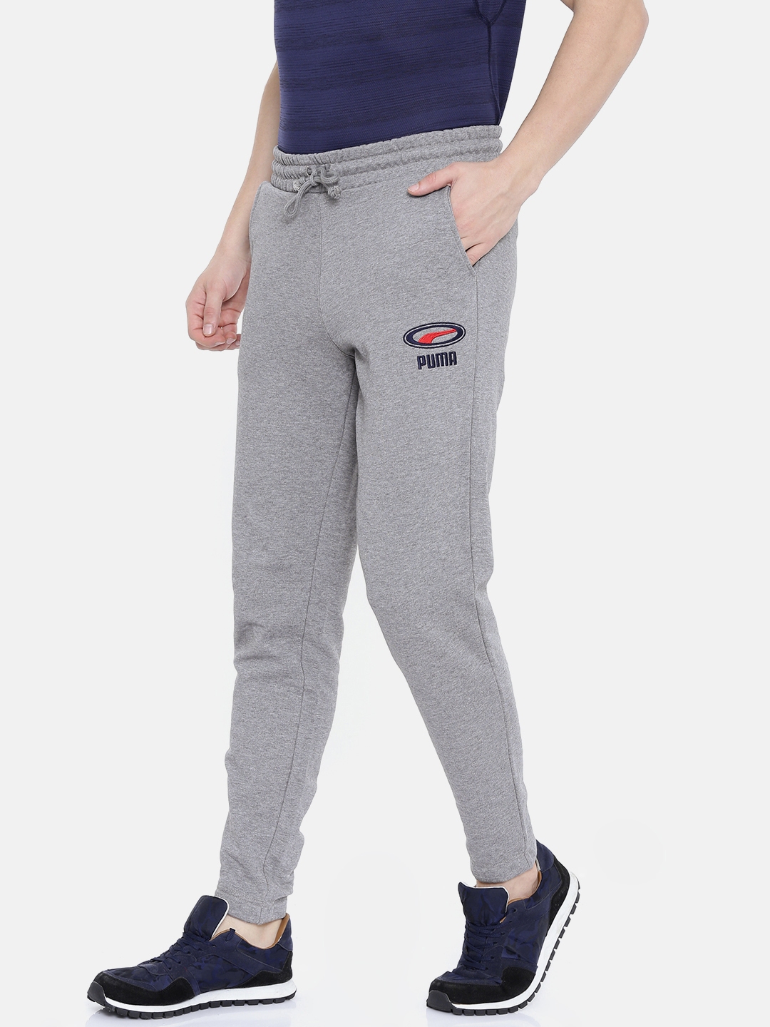 puma grey joggers mens