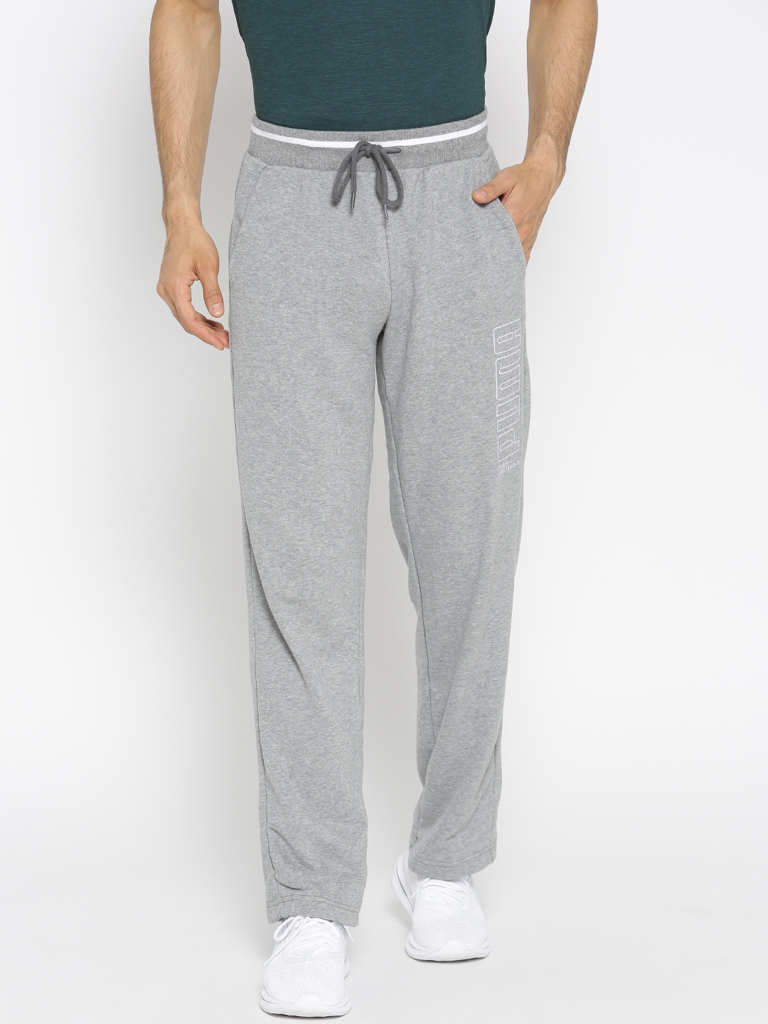 puma track pants grey
