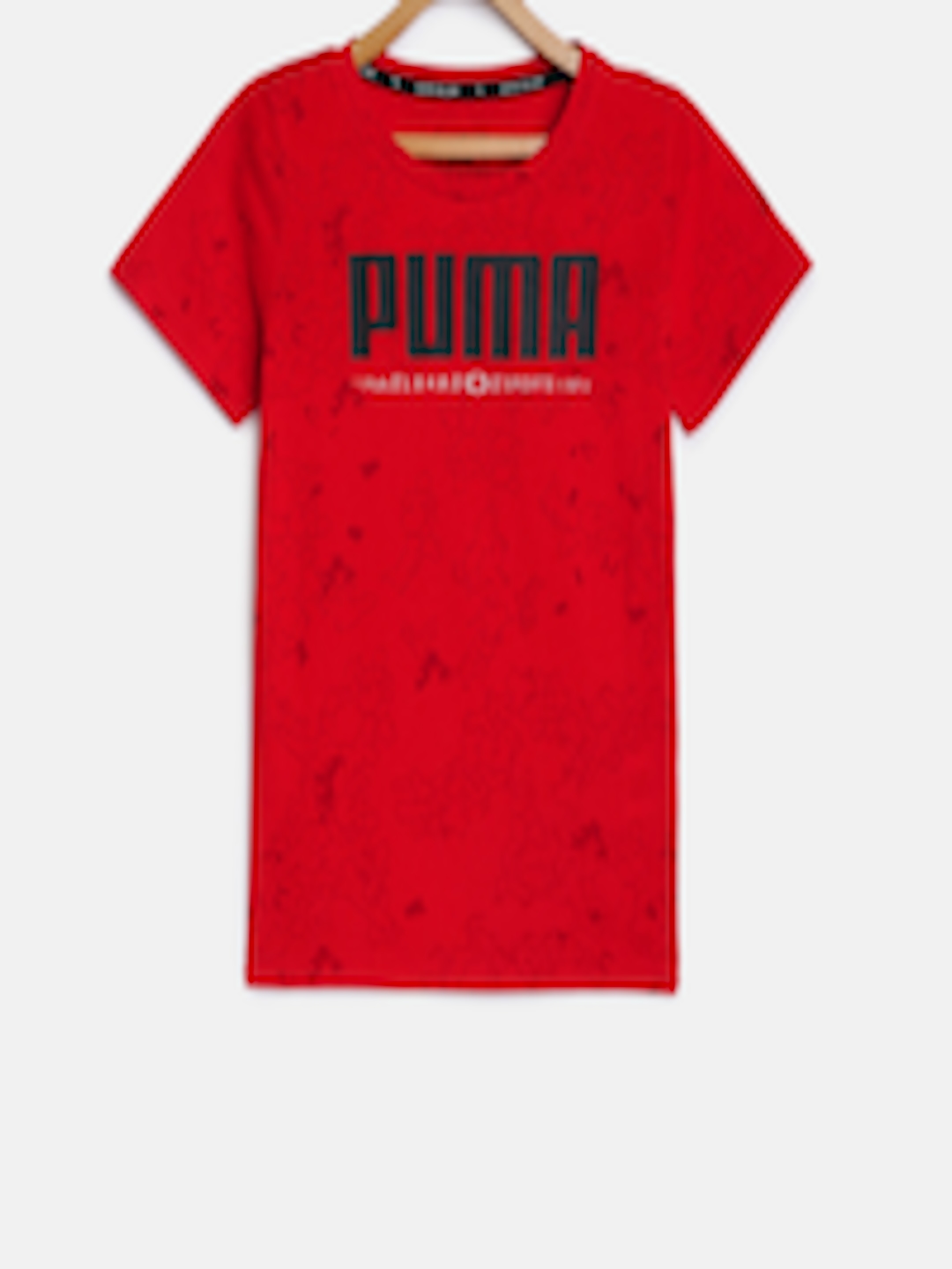 Buy Puma Boys Red Printed Active Sports AOP Dry Cell Round Neck T Shirt ...
