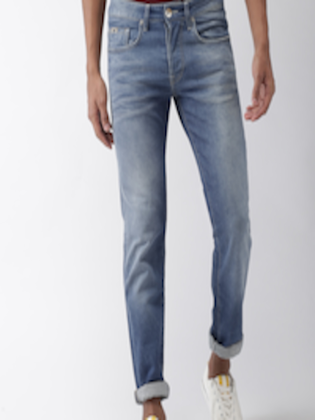 Buy GAS Men Blue Slim Fit Low Rise Clean Look Stretchable Jeans - Jeans ...
