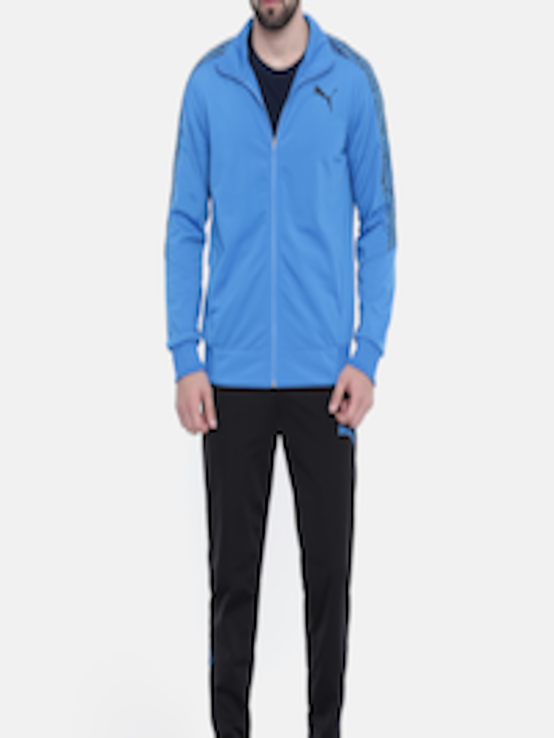 Buy Puma Men Blue & Black Graphic Tricot Op Tracksuit - Tracksuits for ...