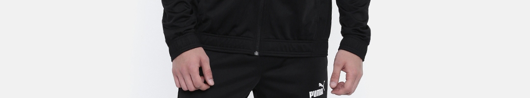 Buy Puma Men Black & White Colourblocked Iconic Tricot Cl Tracksuit ...