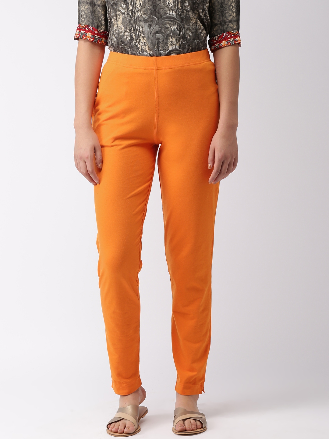 orange cigarette pants
