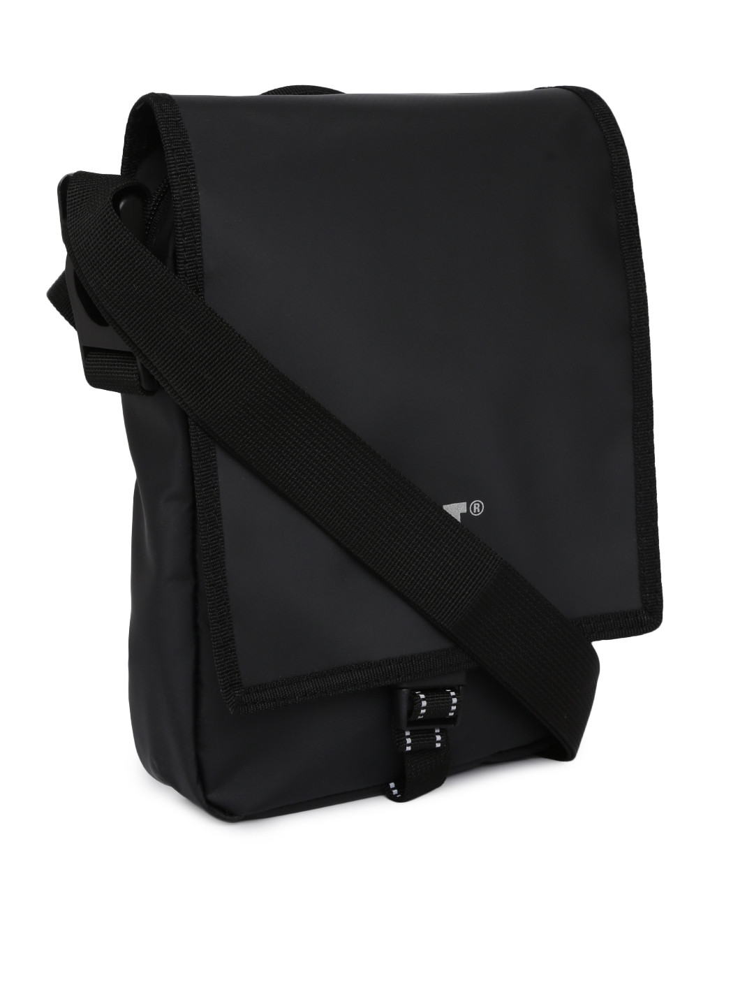 Buy CAT Unisex Black & Black Solid Messenger Bag Messenger Bag for