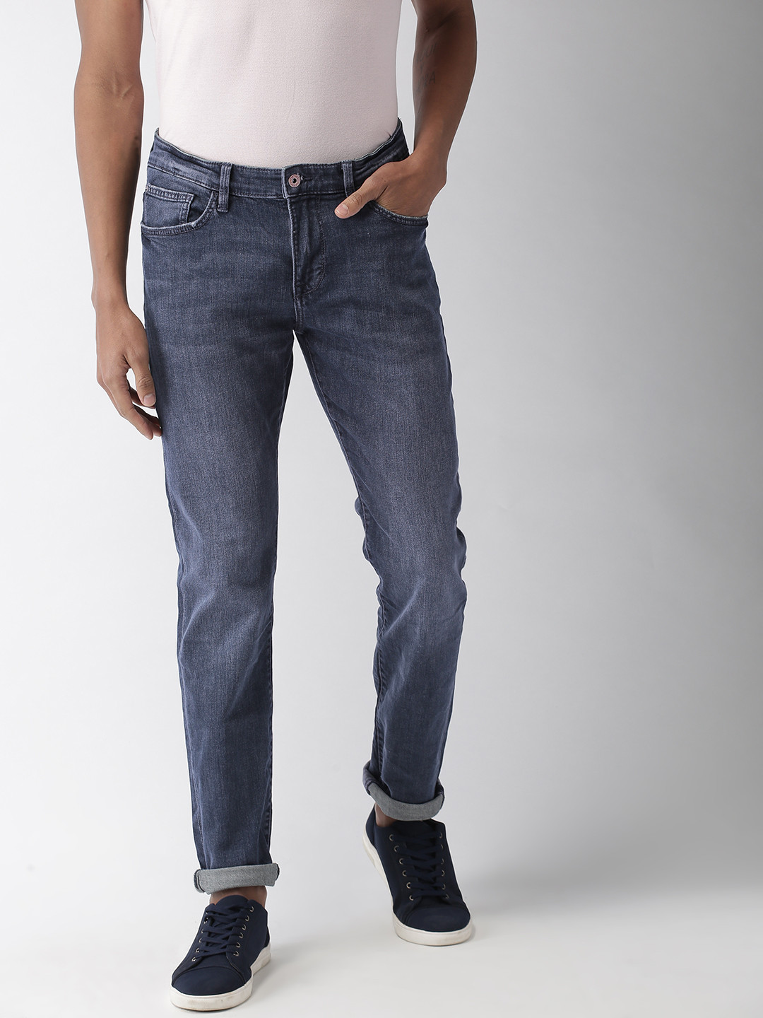 Celio Jeans Uomo Slim Fit In Cotone - Nero Tinta Unita