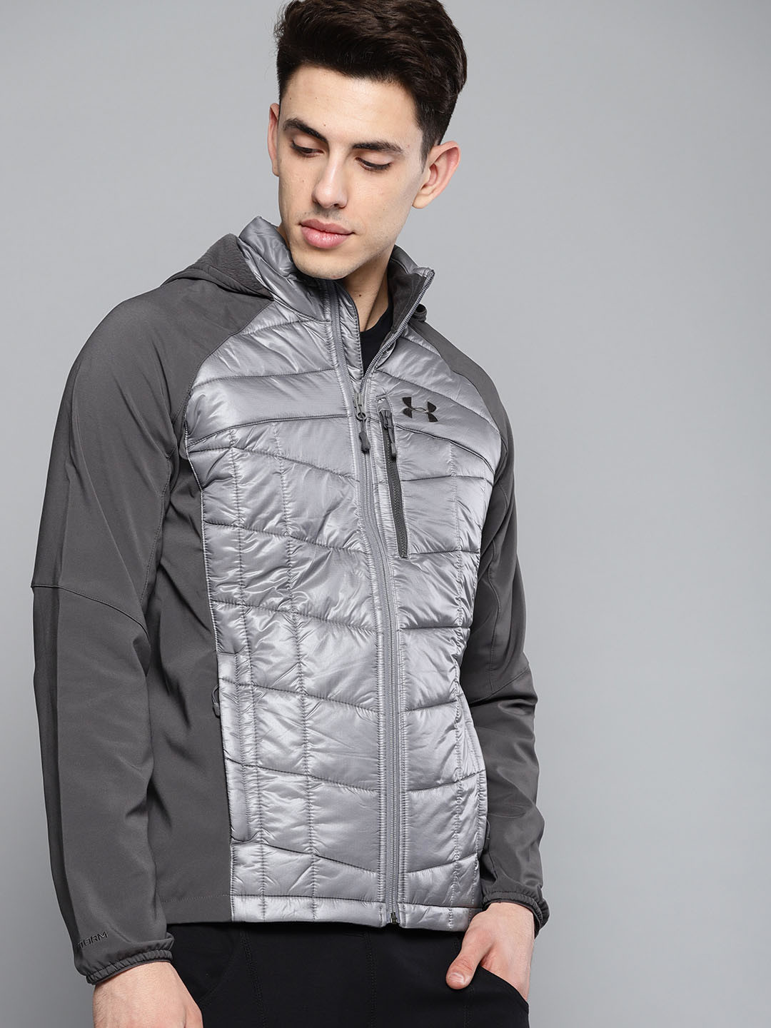Buy UNDER ARMOUR Grey Hybrid Quilted Jacket Jackets for Men