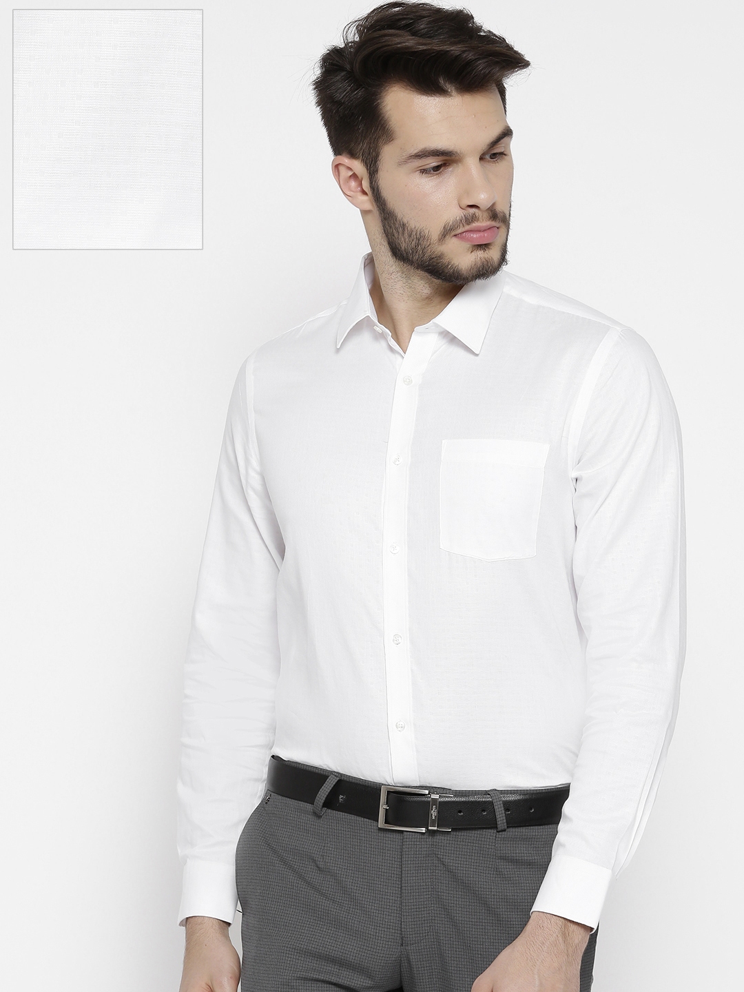 Buy Blackberrys Men White Slim Fit Solid Formal Shirt - Shirts for Men ...