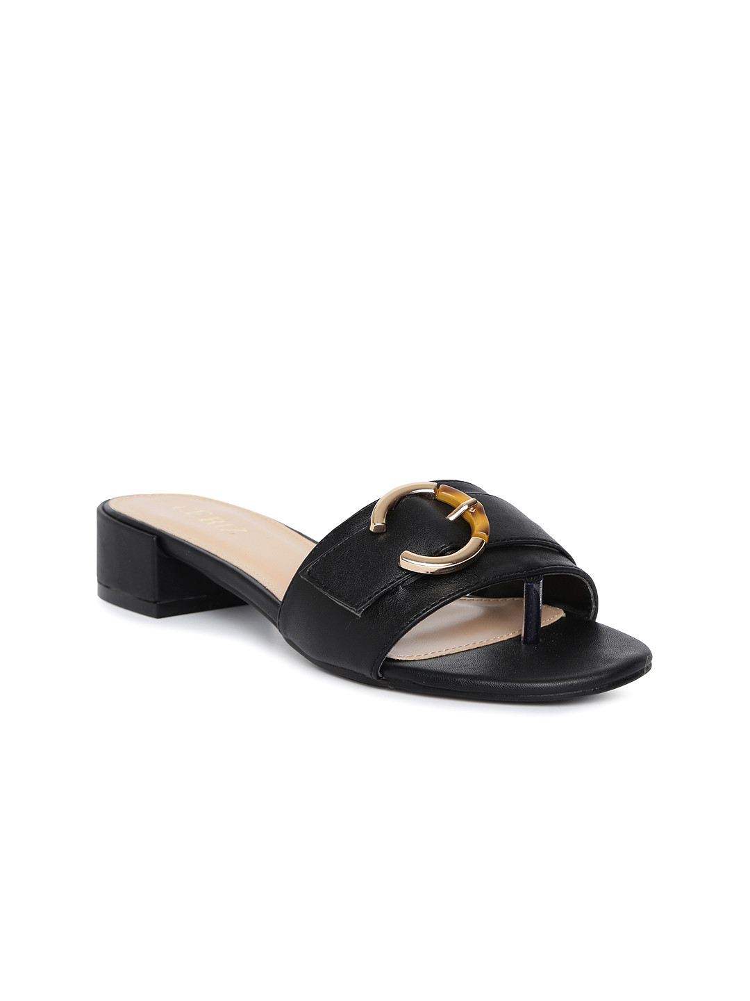 Buy CERIZ Women Black Solid Open Toe Sandals - Heels for Women 8791613 | Myntra