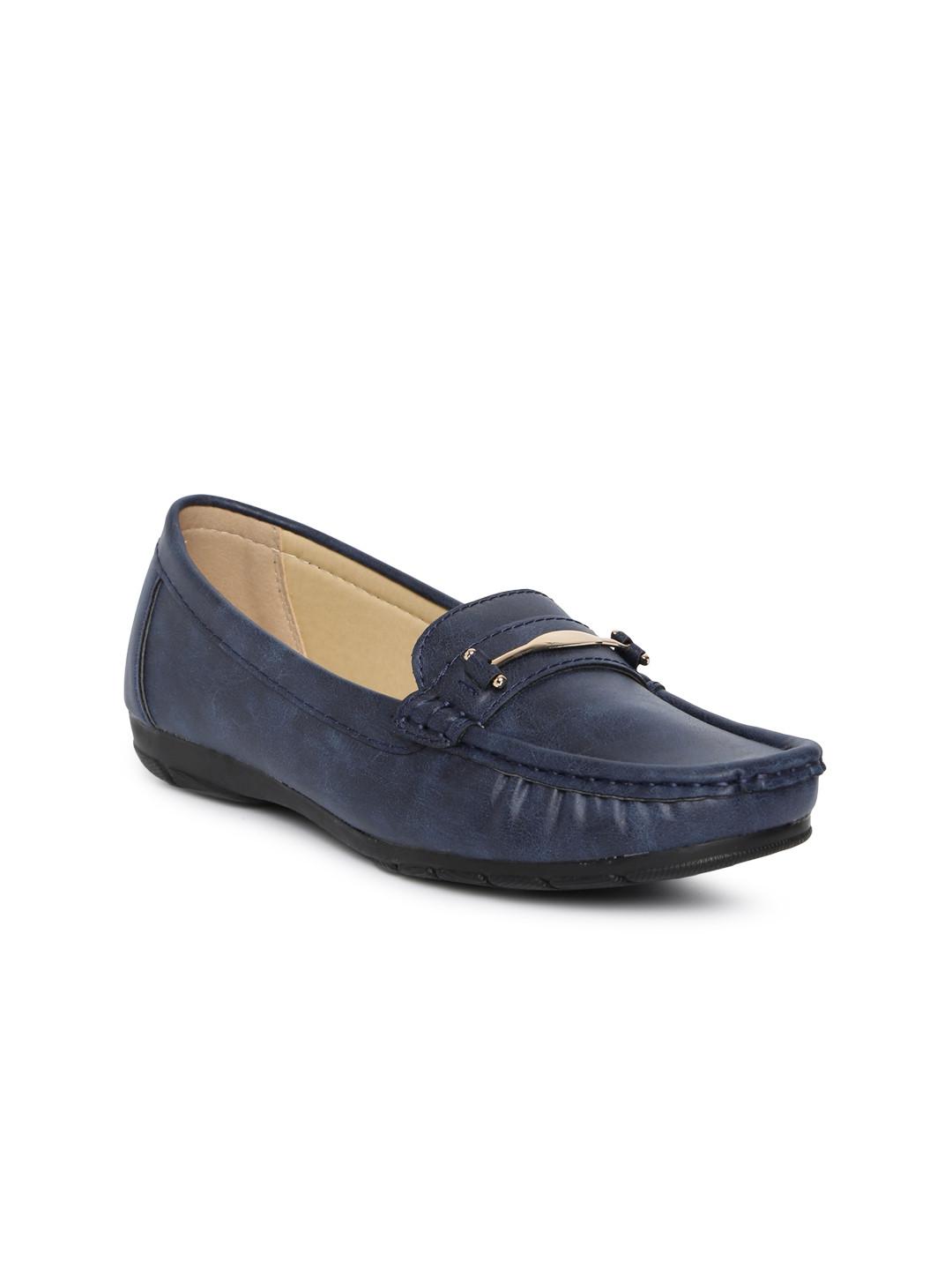 Buy CERIZ Women Navy Blue Solid Loafers Casual Shoes for Women