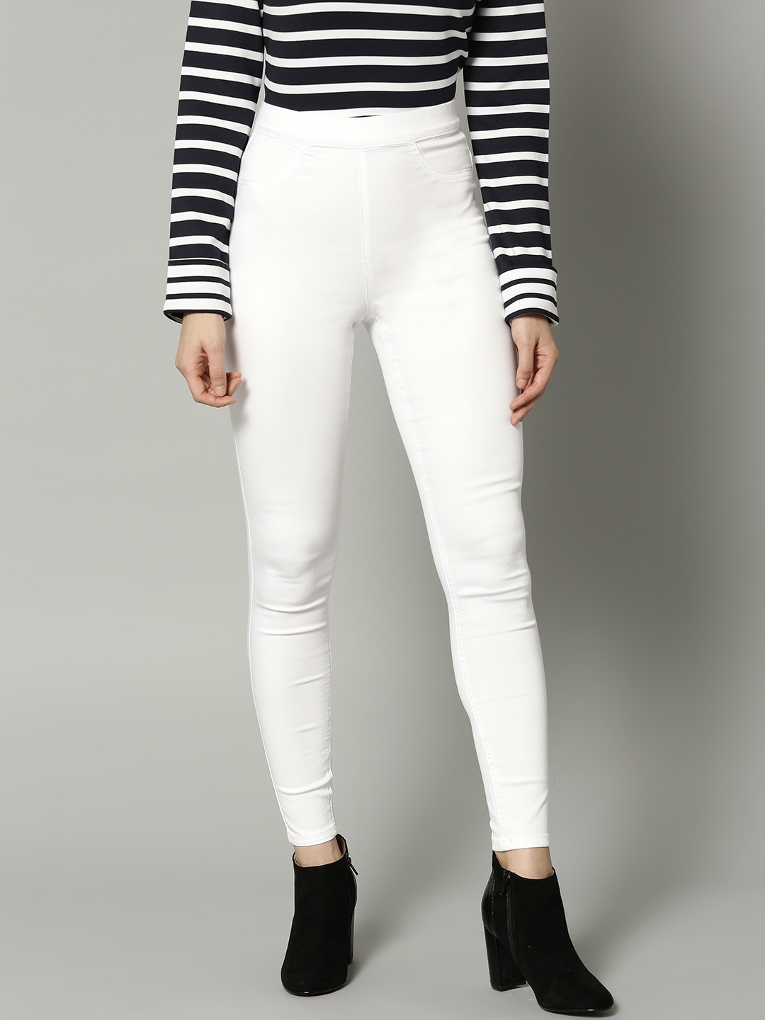 marks and spencer white jeggings