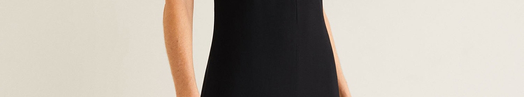 Buy MANGO Women Black Solid Sheath Dress - Dresses for Women 8798335 ...