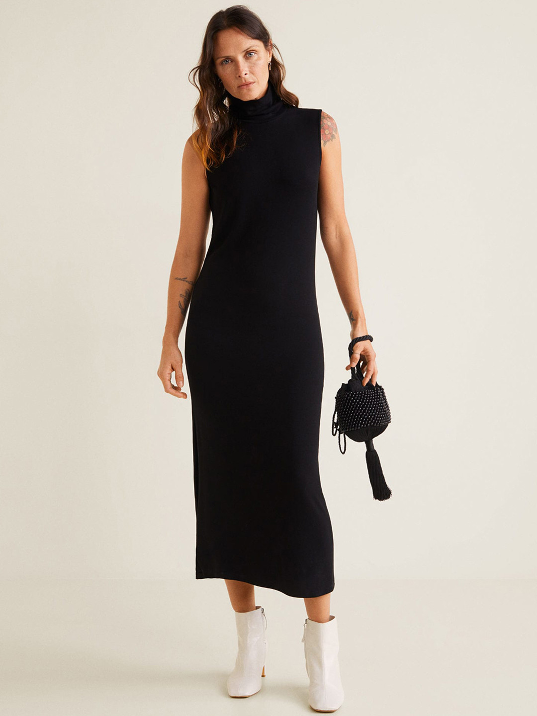 Buy MANGO Women Black Solid Maxi Dress Dresses for Women 8798615 Myntra