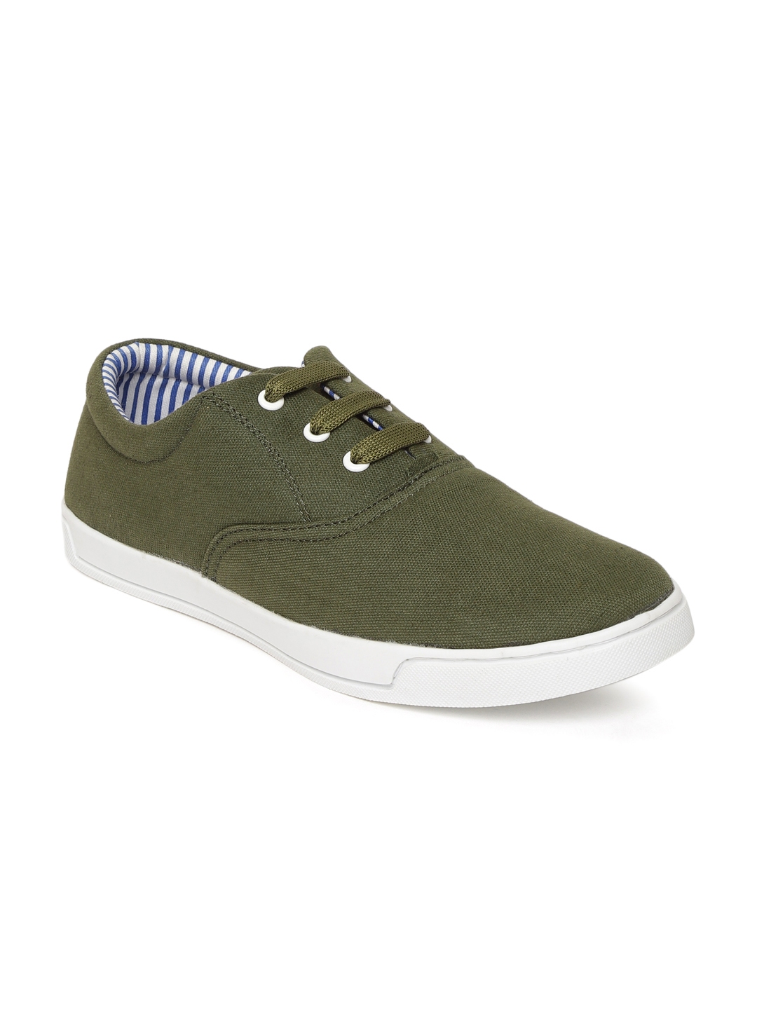 Buy People Men Olive Green Solid Sneakers - Casual Shoes for Men ...