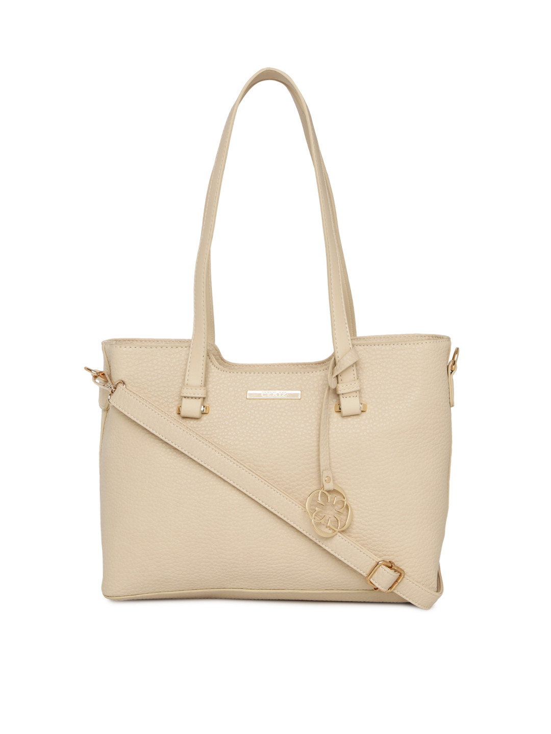 Buy CERIZ Cream Coloured Solid Shoulder Bag Handbags for Women