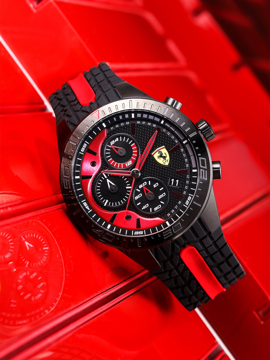 Buy SCUDERIA FERRARI Redrev Men Black Analogue Watch 830592 - Watches ...