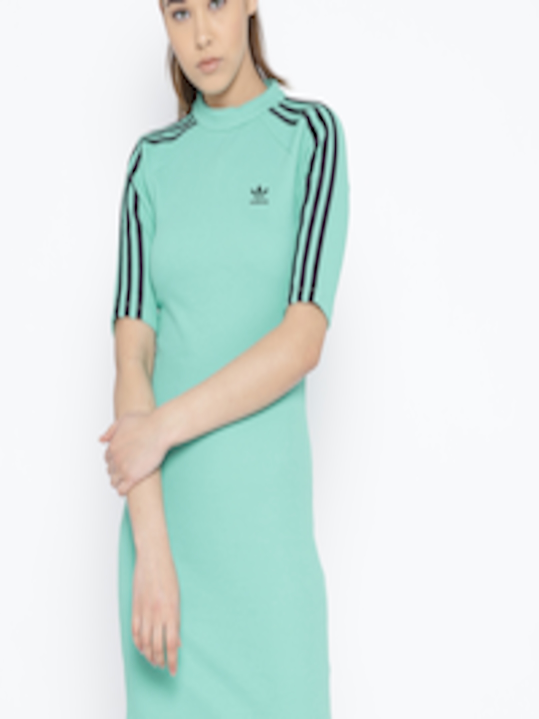 Buy ADIDAS Originals Women Green T Shirt Dress - Dresses for Women ...