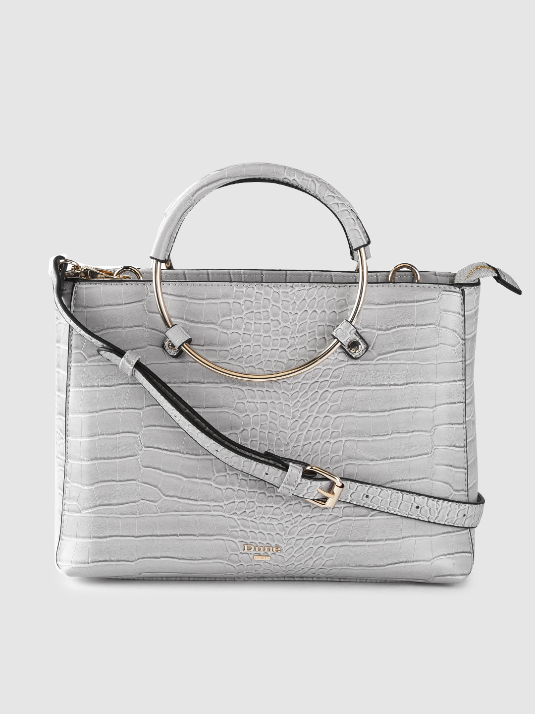 Buy Dune London Grey Croc Textured Handheld Bag Handbags for Women