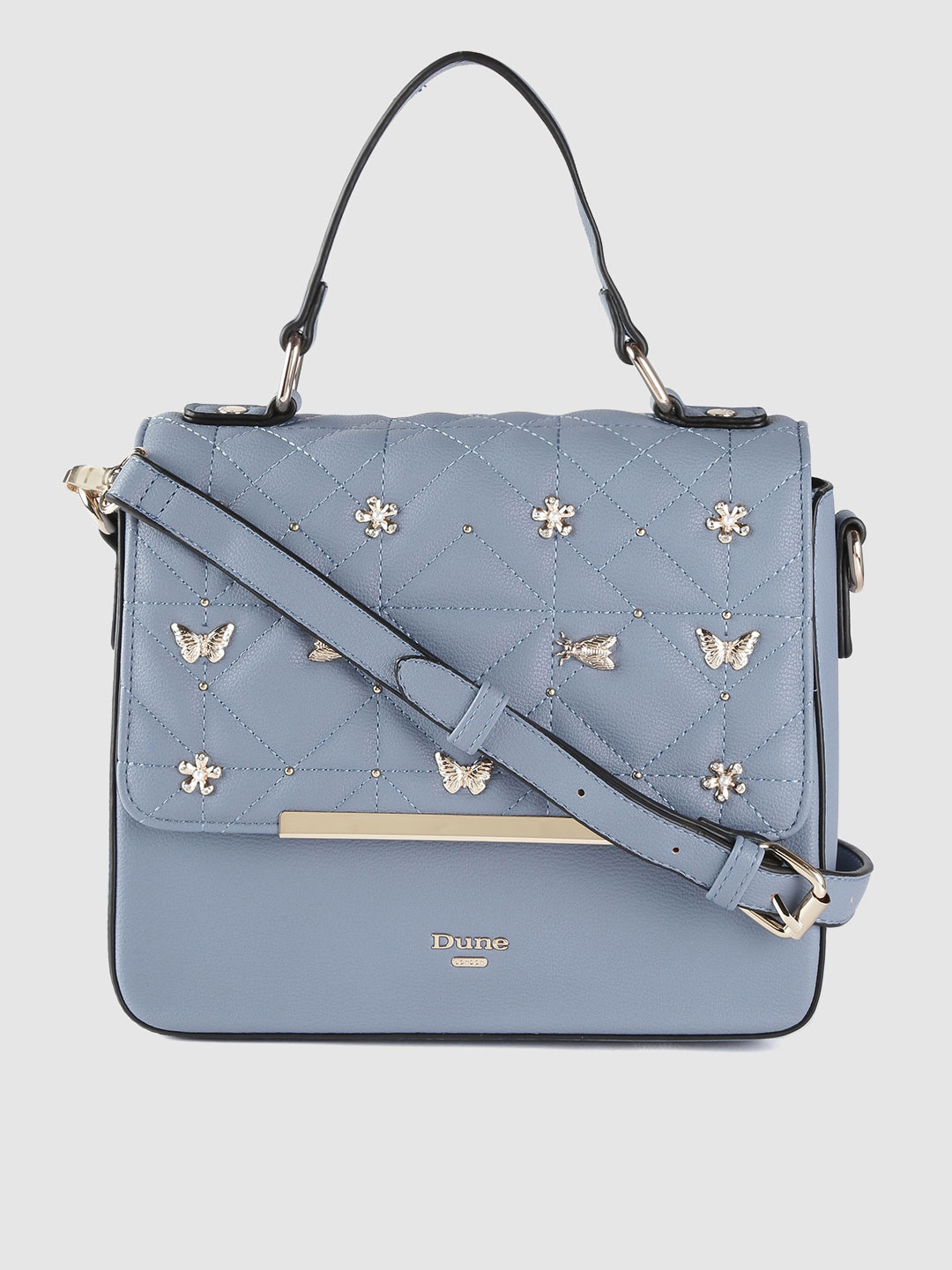 Buy Dune London Blue Embellished Satchel Bag Handbags for Women 8823673 Myntra