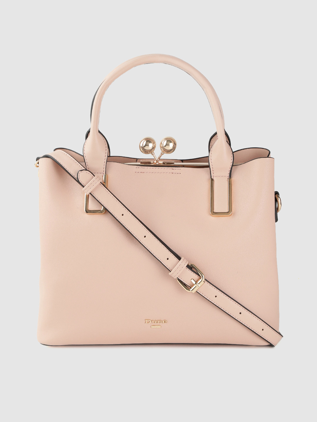 Buy Dune London Peach Coloured Solid Handheld Bag Handbags for Women