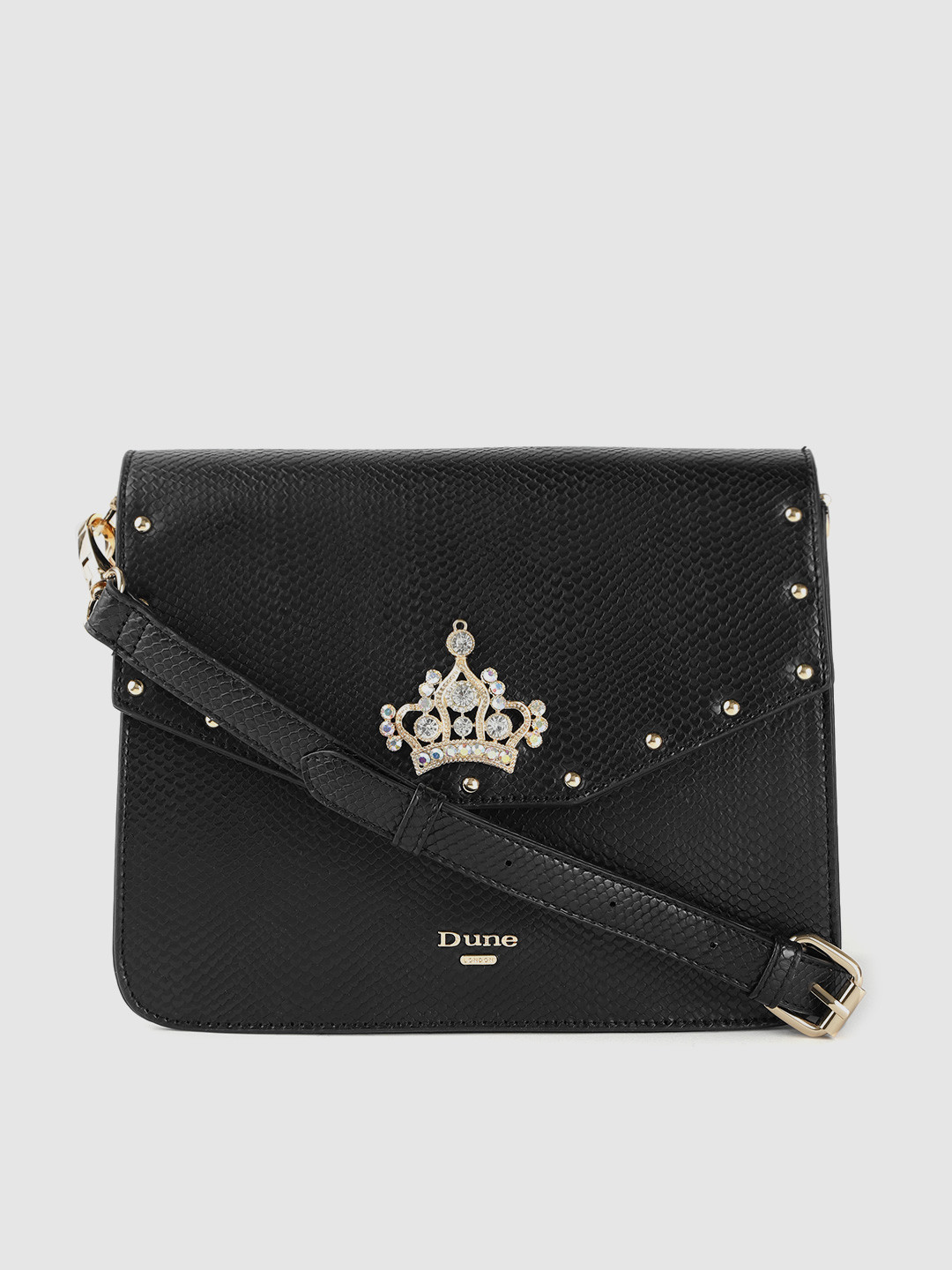 Buy Dune London Black Snakeskin Pattern Sling Bag Handbags for Women