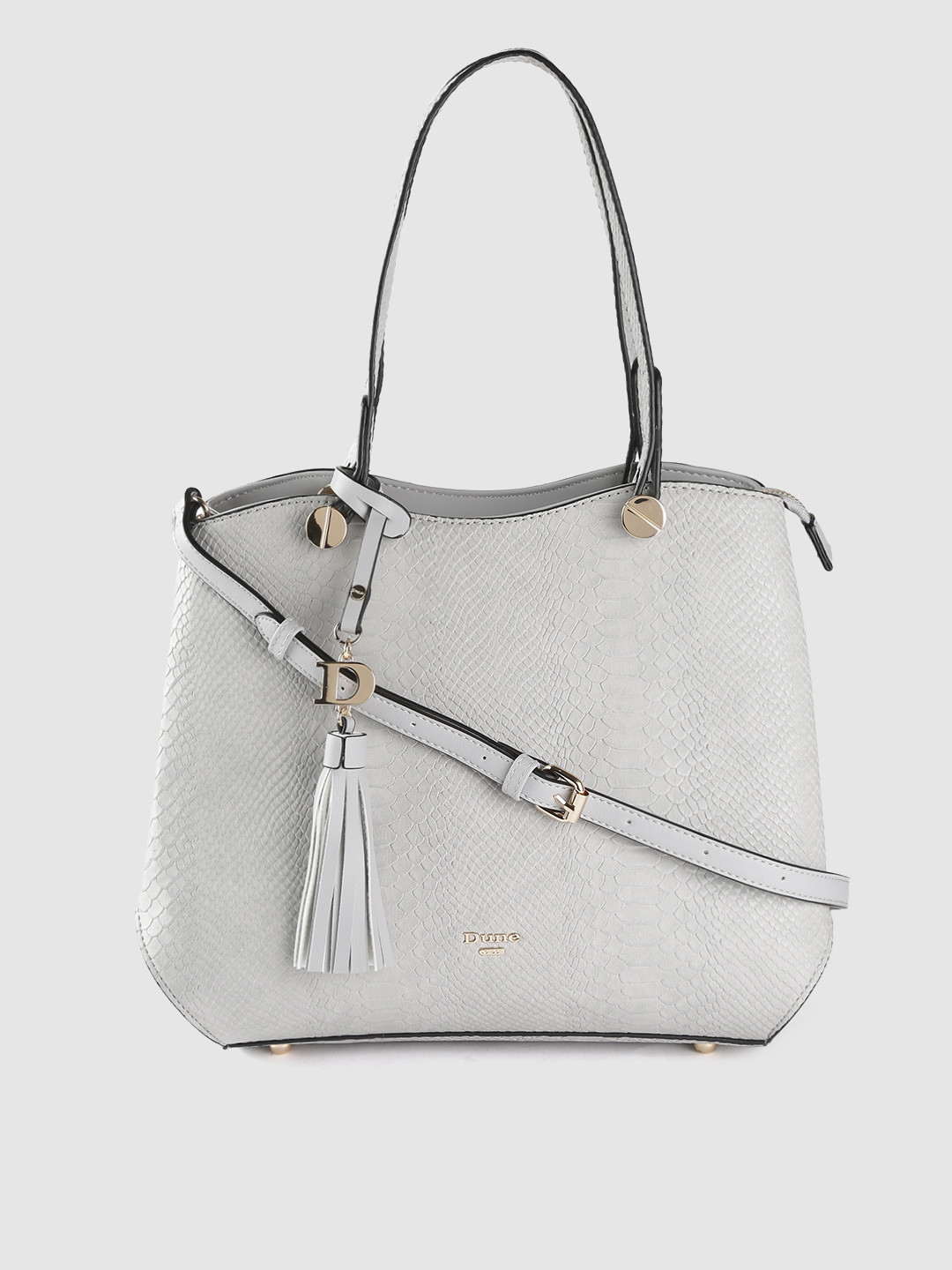 Buy Dune London Grey Snakeskin Textured Shoulder Bag Handbags for