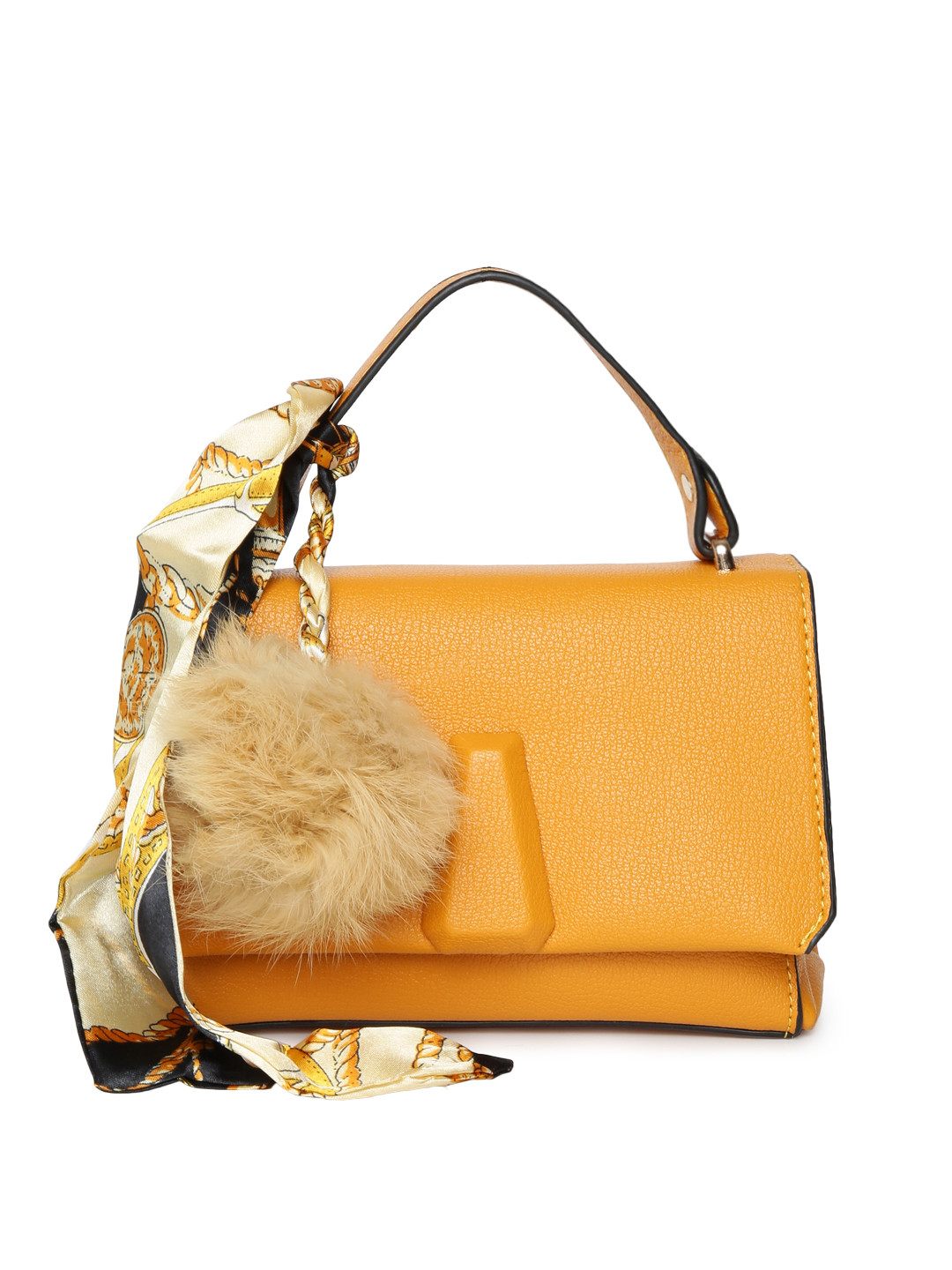 Buy People Mustard Yellow Solid Satchel Handbags for Women 8825991