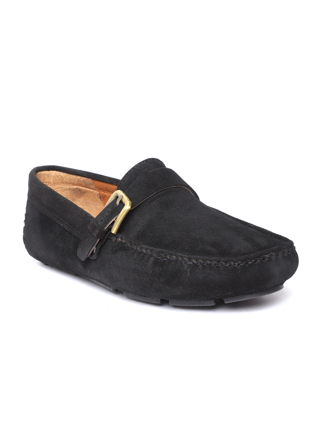 Buy Mocas Men Black Leather Driving Shoes - Casual Shoes for Men ...