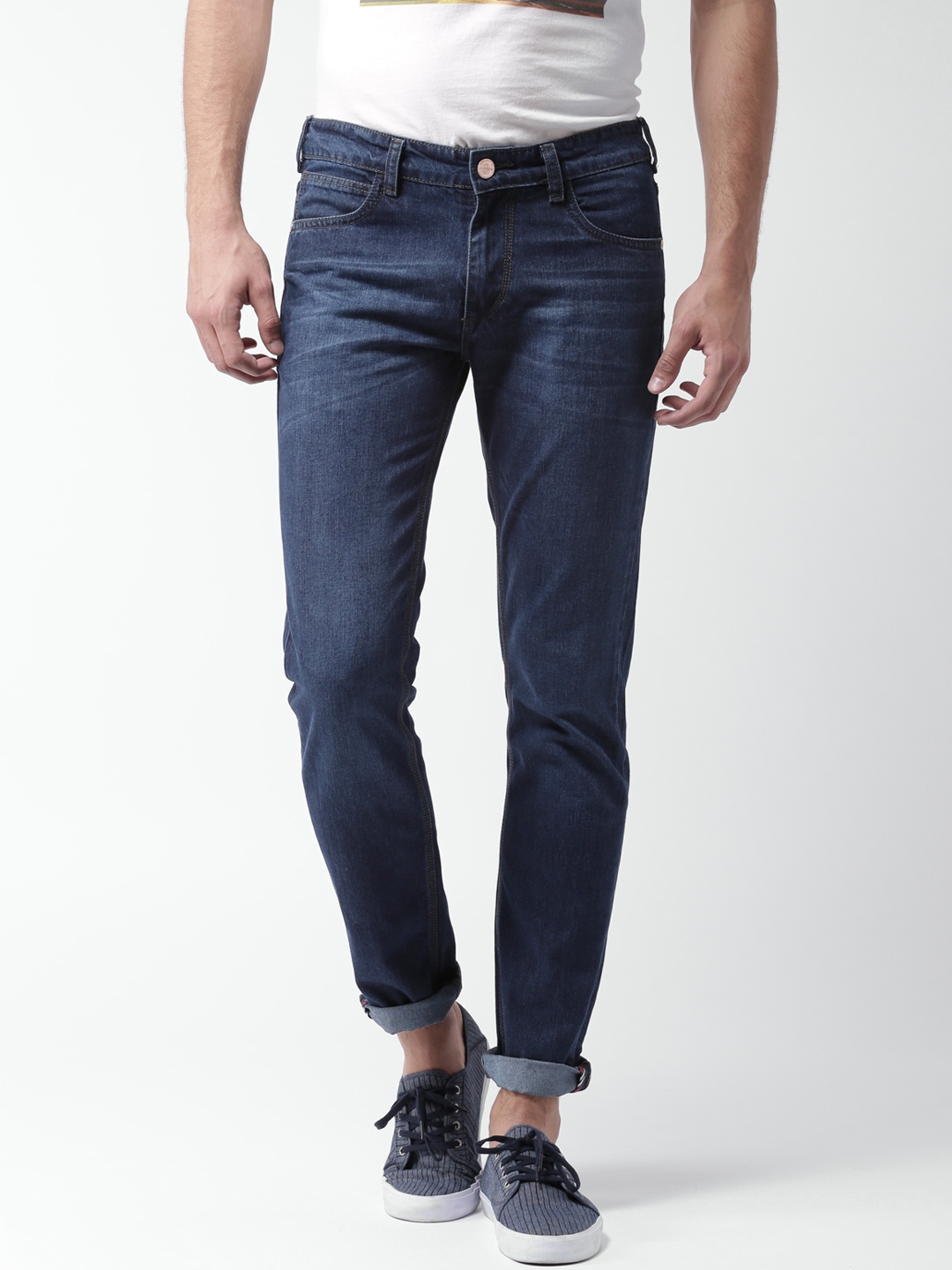 Buy Mast & Harbour Navy Slim Fit Jeans - Jeans for Men 883491 | Myntra
